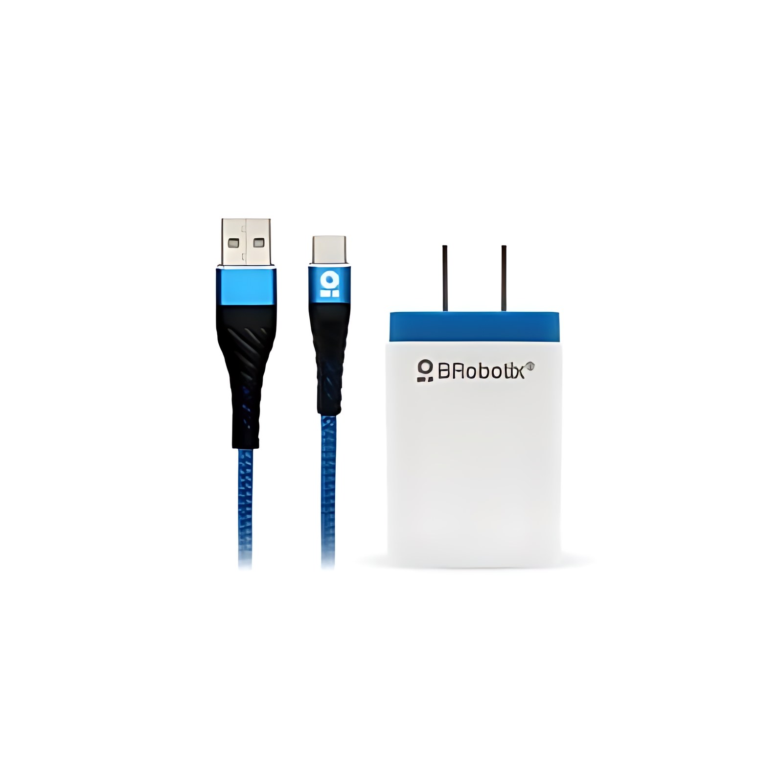 Brobotix Combo Usb De Carga Rapida Cargador Usb 3.0 Para Pared + Cable Usb Tipo C Color Azul – Adaptador Cable Corriente Alimentacion Telefono Celular – Usb Version 3.0 Fast Charging