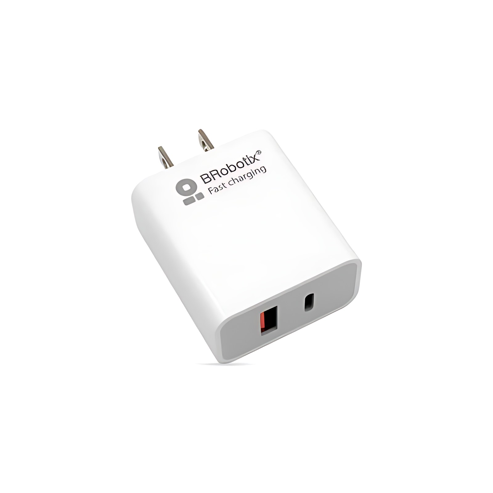 Brobotix  Cargador Usb 3.0 Para Pared  Dual  18w  Puerto Usb Tipo A Y Puerto Usb Tipo C  Color Blanco-   Adaptador Cable Corriente Alimentacion Telefono Celular – Usb Version 3.0 Fast Charging