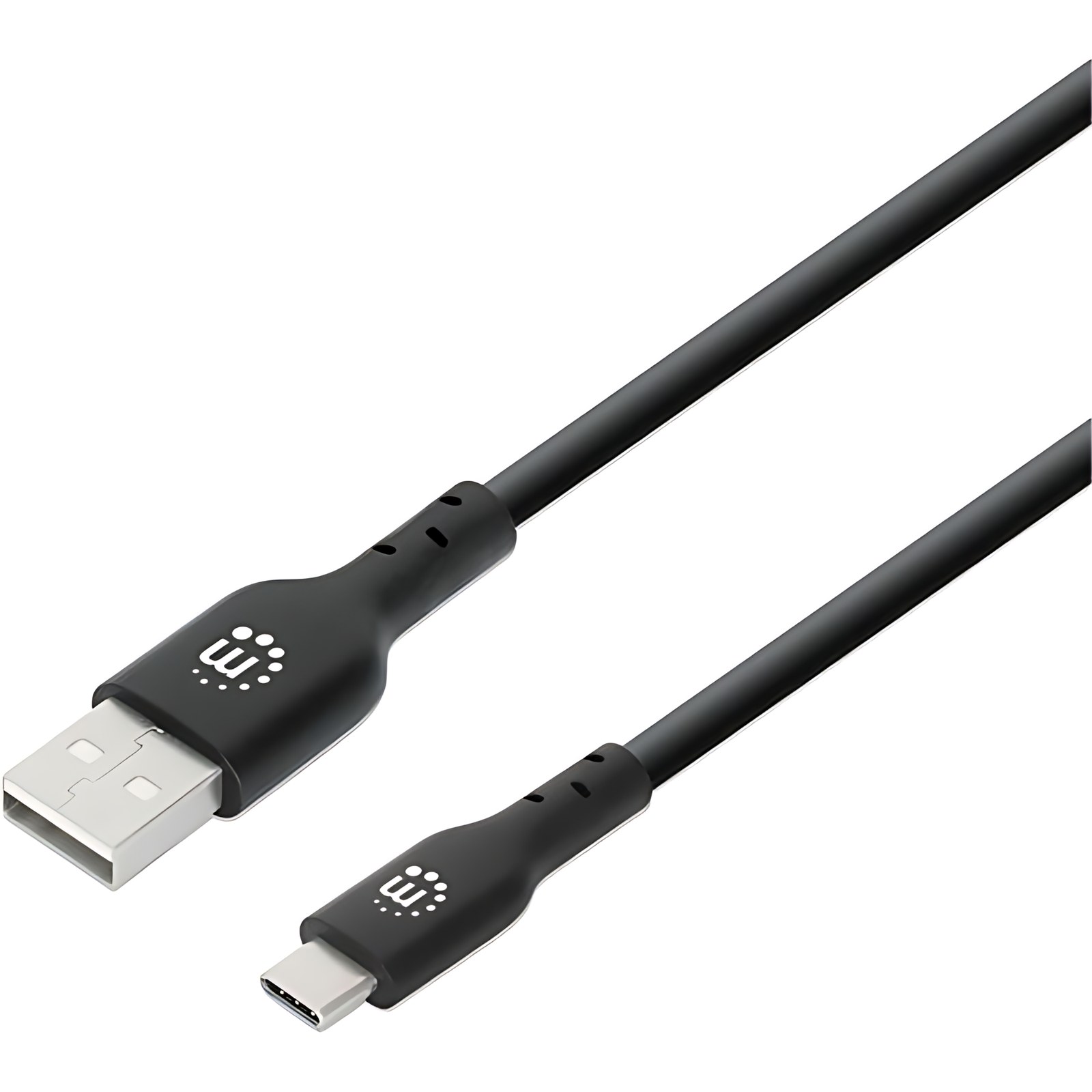 Manhattan 354936 3m Usb Cable De Transferencia De Datos – Cable For Computadora De Escritorio, Portátil – Extremo Prinicpal: 1 X Usb 2.0 Tipo A – Macho – 480mbit/S – Apantallado – Níquel Contacto Chapado – 28 Awg – Negro