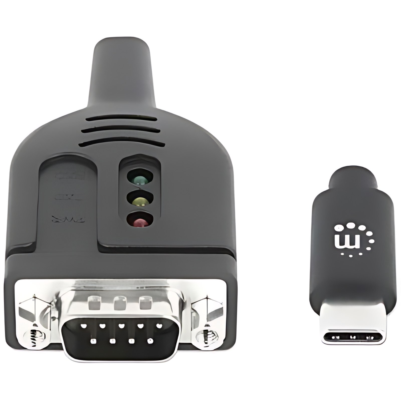 Convertidor USB-C a Serial DB9 / RS232, 1 m, Convertidor USB Tipo-C Macho a Serial DB-9 Macho, Chipset PL2303GT, Doble Blindaje, Negro, Instalación plug-and-play; compatible con Windows®, macOS® y Lin