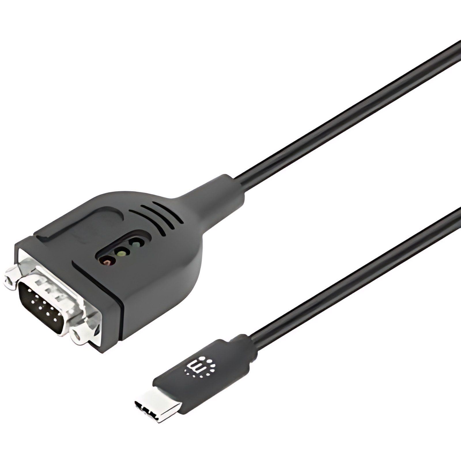 Convertidor USB-C a Serial DB9 / RS232, 1 m, Convertidor USB Tipo-C Macho a Serial DB-9 Macho, Chipset PL2303GT, Doble Blindaje, Negro, Instalación plug-and-play; compatible con Windows®, macOS® y Lin