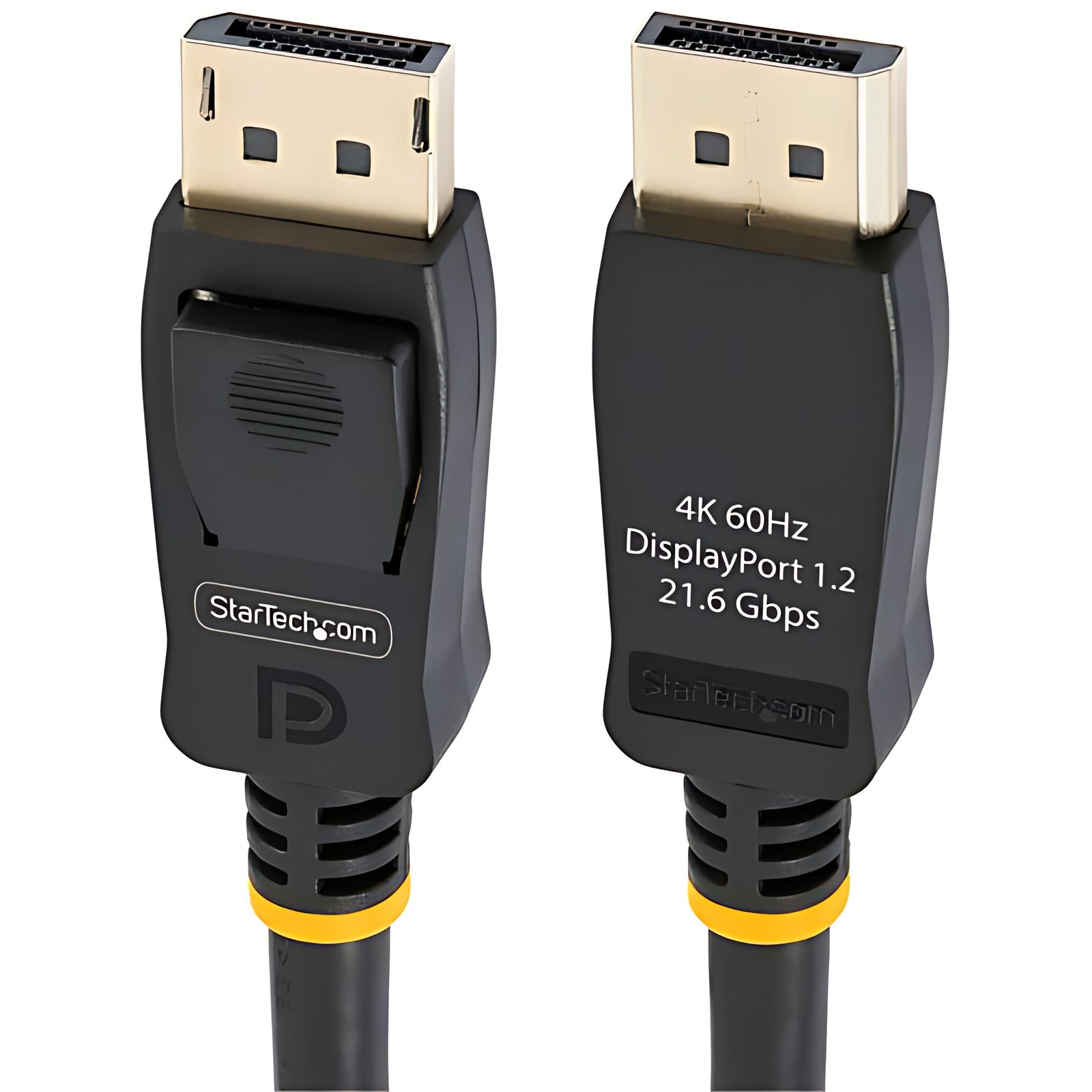 Startech.com Cable De 1.8m Certificado Displayport? 1.2 4k Con Cierre De Seguridad – 2x Macho Dp – Cable For Dispositivo De Audio/Vídeo, Monitor, Workstation, Portátil, Tarjeta Gráfica, Proyector – Extremo Prinicpal: 1 X Displayport 1.2 De 20 Pines Para Audio/Vídeo Digital (macho) – Extremo Secundario: 1 X Displayport 1.2 De 20 Pines Para Audio/Vídeo Digital – Macho – 21.6gbit/S – Admite Hasta4096 X 2160 – Apantallado – Oro Conector Chapado – Cmg – 28 Awg – Negro