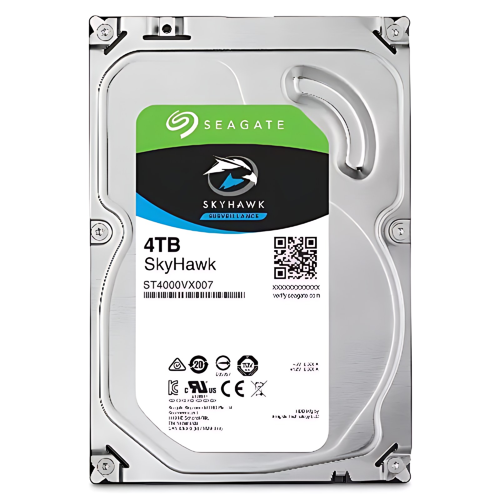 Disco Duro Interno 4TB 3.5"" SATA 6Gb/s 5400RPM 256MB, 24x7, para DVR y NVR 1-16 bahías, 1-64 camaras HD, 3 Años de Garantía, SkyHawk? Surveillance Seagate