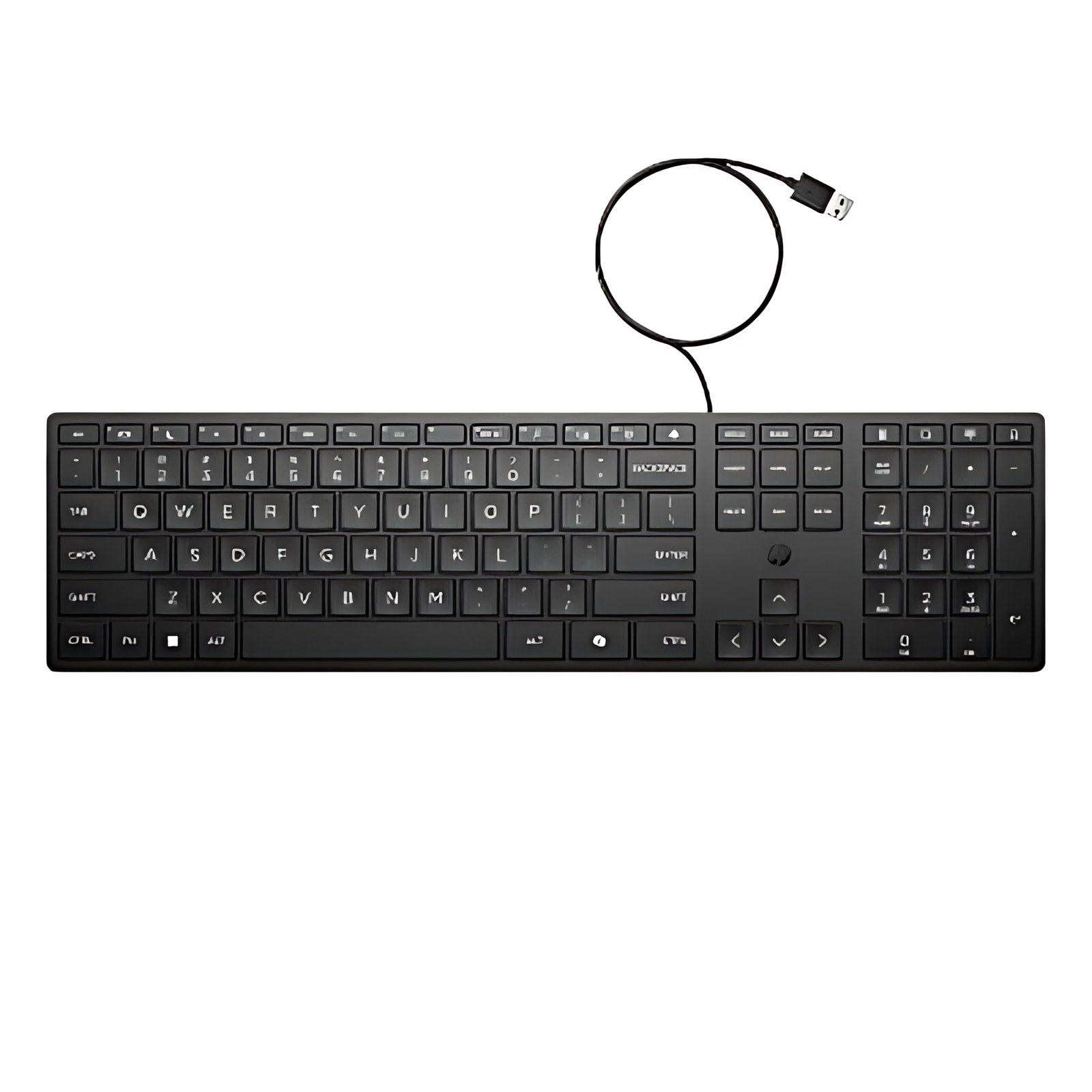 Teclado Alambrico Hp 320k Con Con Cable Usb-A 3 Botones 1200ppp