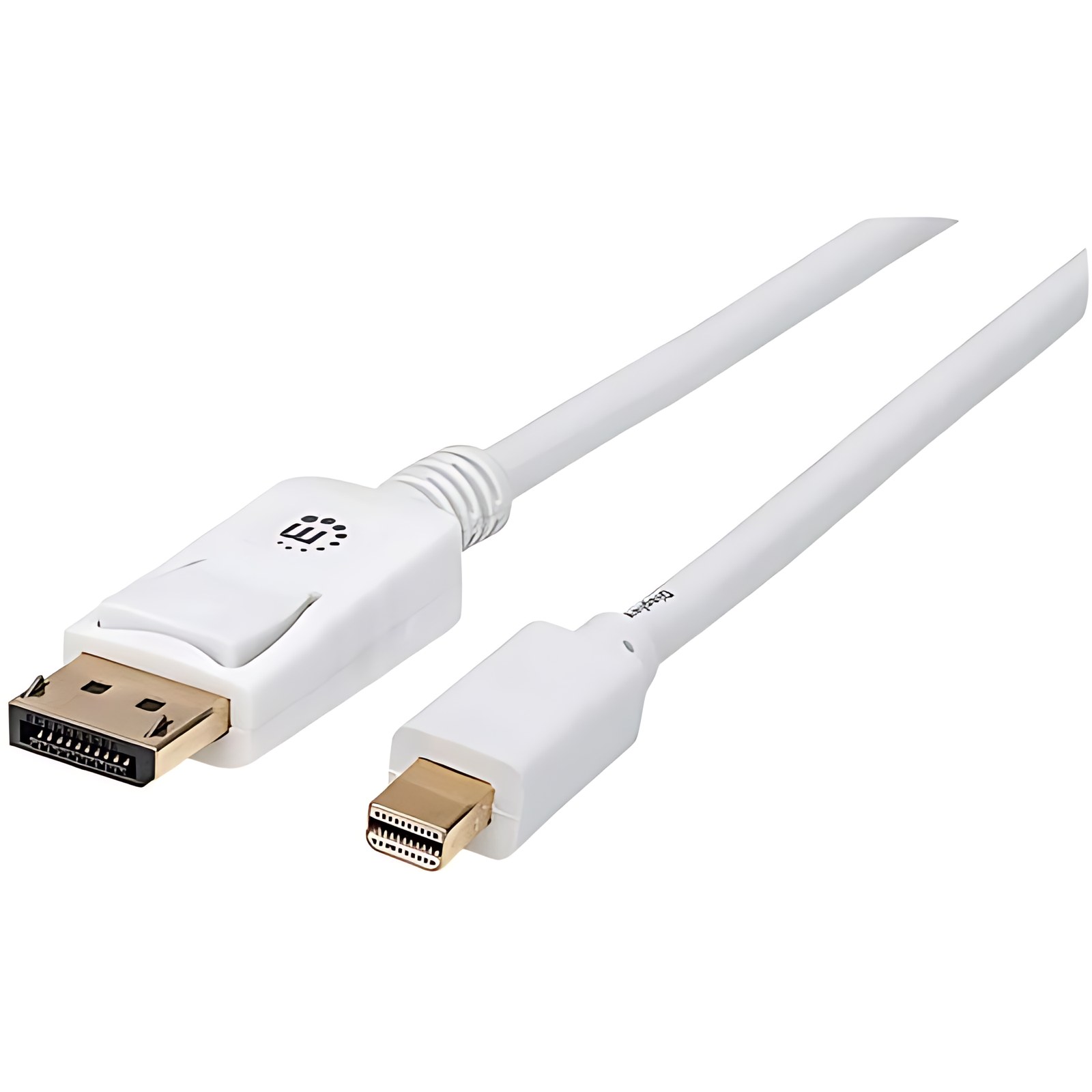 Manhattan Cable Displayport – Minidp M-M 2.0m Blanco – Cable For Monitor, Dispositivo De Audio/Vídeo, Computadora De Escritorio, Portátil – 28gbit/S – Admite Hasta4096 X 2160 – Apantallado – Oro Contacto Chapado – 32 Awg – Blanco