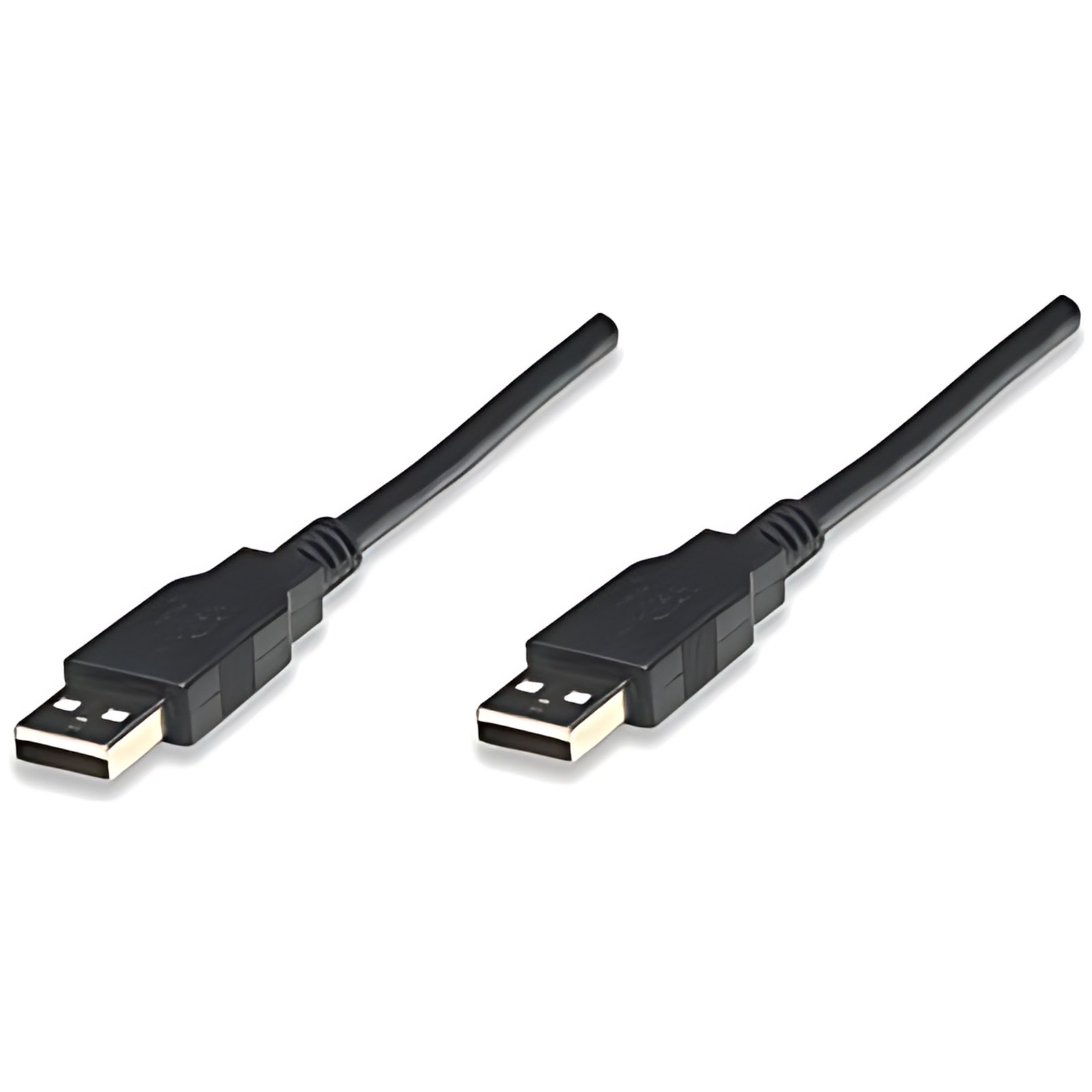 Manhattan Cable USB V2.0 A-a 1.8M, Negro - Cable for Portátil - Apantallado - Níquel Contacto chapado - Negro