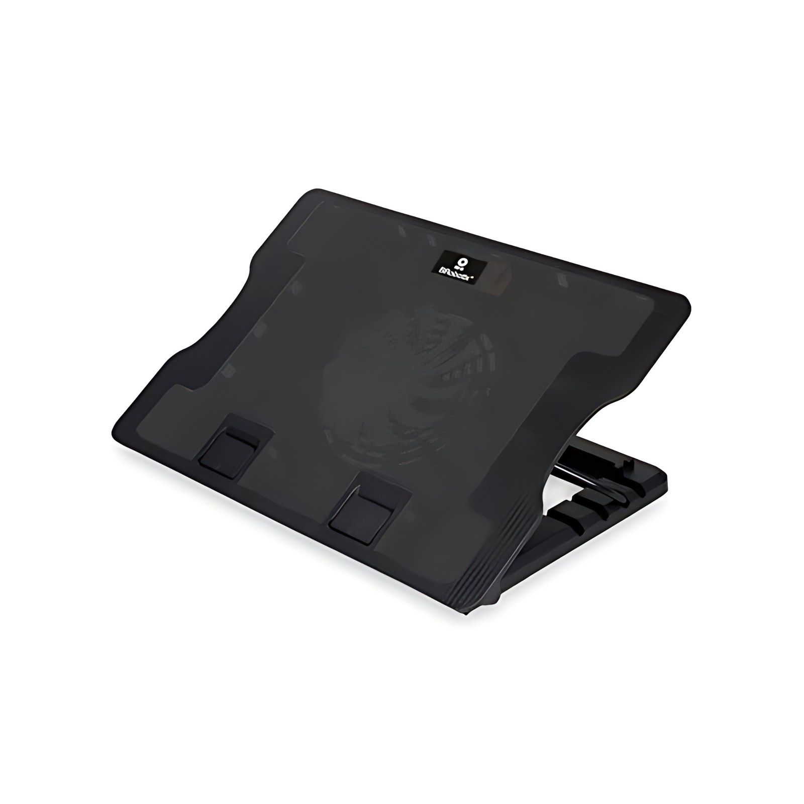 BRobotix BASE ENFRIADORA Y/O SOPORTE VENTILADO PARA LAPTOP, iluminado, de ángulo ajustable, color negro. Soporte de sobremesa para escritorio, compatible con laptop, computadora portátil, Ultrabook,C