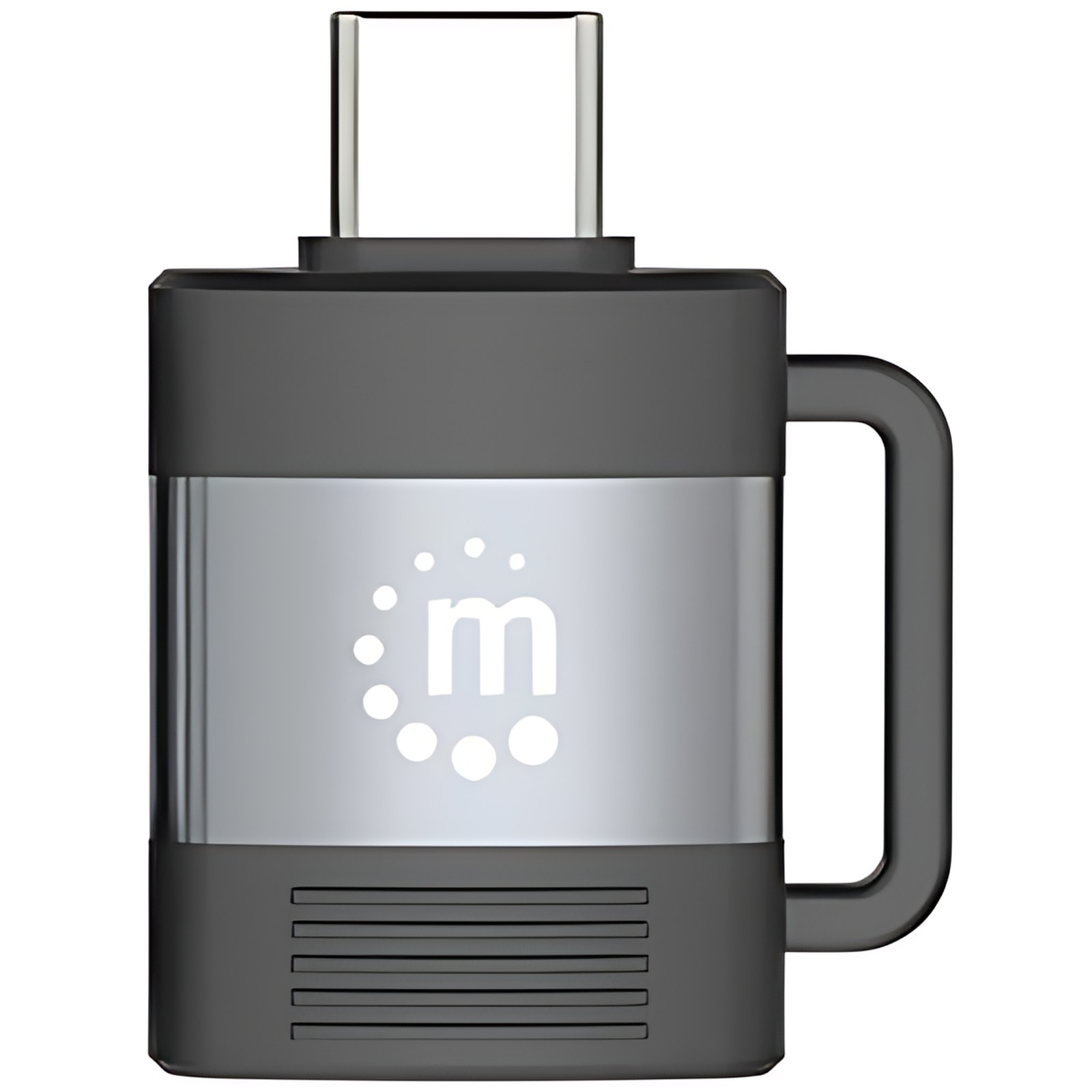 Manhattan Adaptador Para Transferencia De Datos – 2 / Set – Níquel Contacto – Gris, Negro