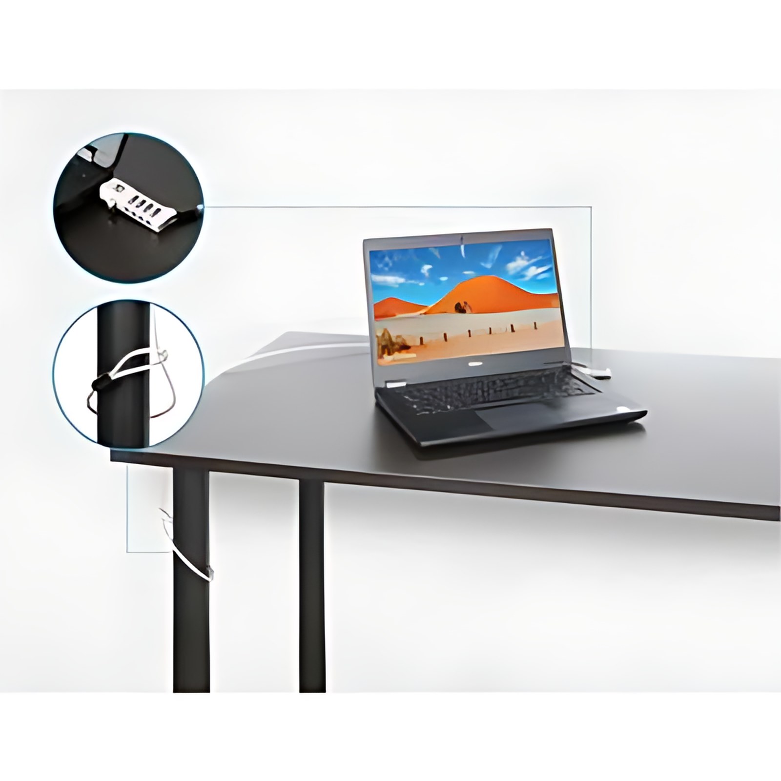 Candado Con Combinación Para Laptop 3 En 1, Noble-Wedge®, Nano Y K-Slot, Candado Antirrobo Para Laptop 3 En 1, Combinación Reseteable De 4 Dígitos, Cable De Acero Al Carbono Resistente Al Corte De 1.8 M, Cubierta De Pvc Translúcida, Plateado, Asegura Tu Dispositivo A Un Objeto Fijo – 1.80m Cable – Reiniciable – 4-Dígitos – Barra En T Patentada/Cierre De Combinación – Translúcido, Plata, Metálico – Acero Al Carbono, Cloruro De Polivinilo (pvc), Metal Galvanizado, Aleación D