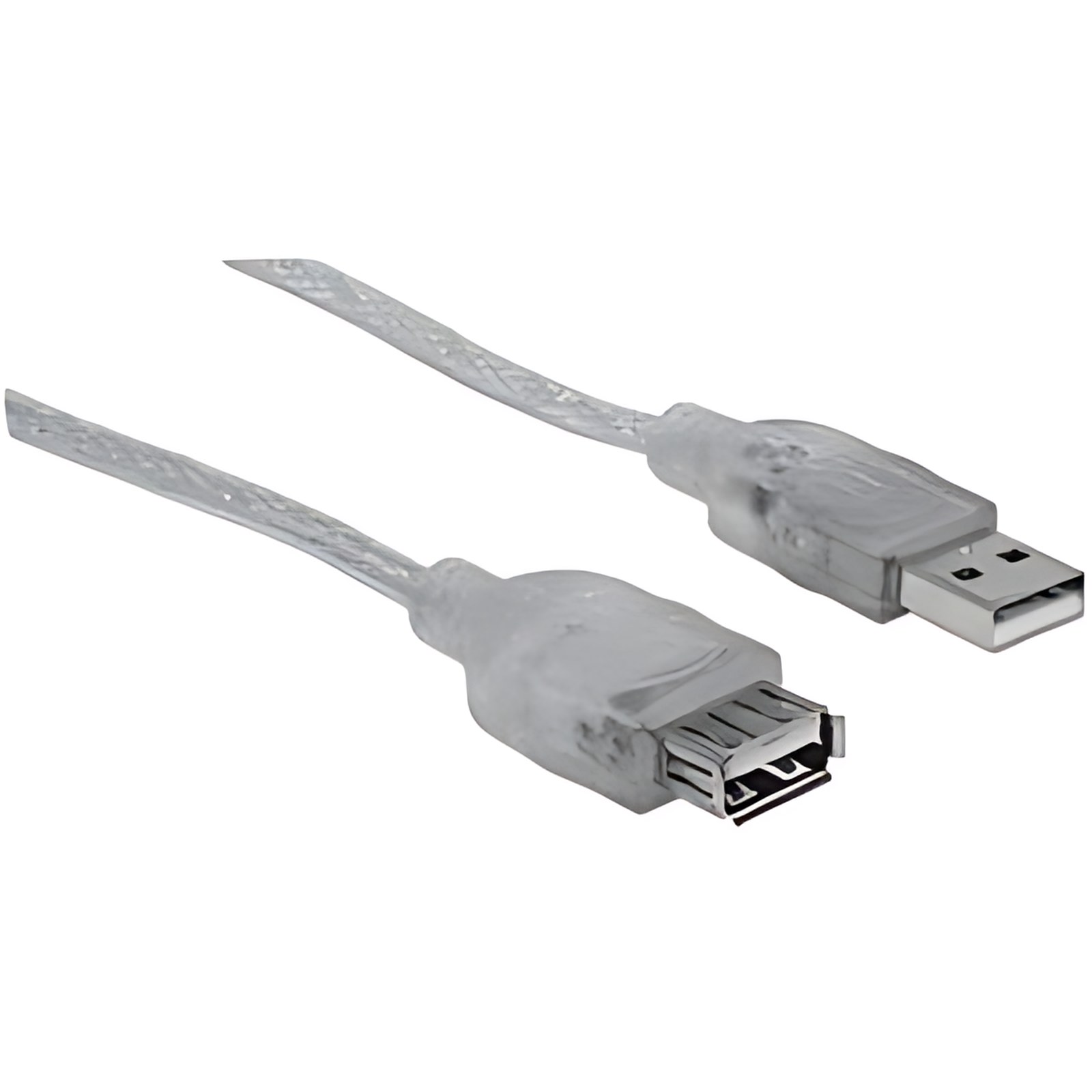 Usb Cable De Transferencia De Datos 3m – Cable De Extensión – Apantallado – Plata Translúcida
