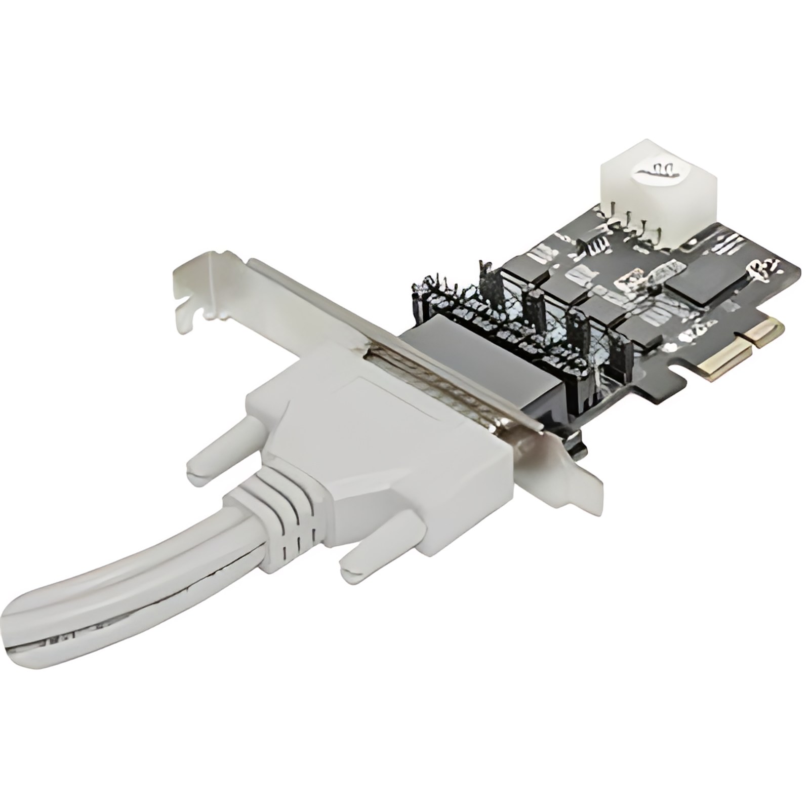TARJETA SERIAL PCI EXPRESS CUATRO PUERTOS DB9 SALIDA DE ENERGIA DE 5V - PCI Express 1.1 x1 - PC, Linux - 1 x Número de puertos serie externos