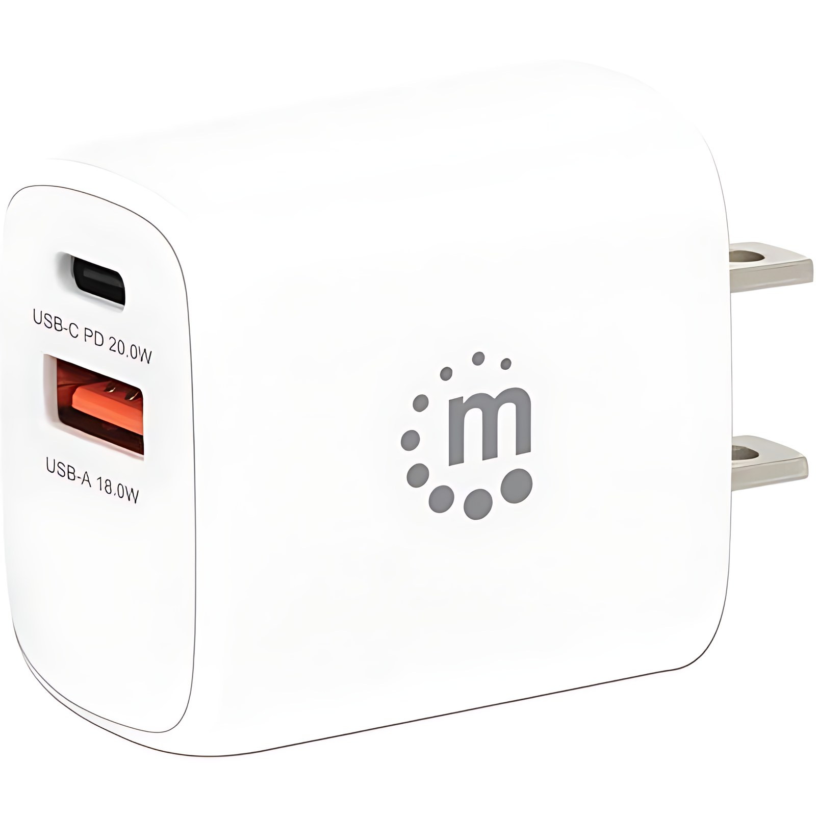 Cargador Pared 20W, USB-C PD (20W) y USB - 1 Paquete(s) - Adaptador universal - Para Smartphone, Tablet PC, Consola de juegos portátil, Dispositivo móvil, iPhone, iPad, AirPod, Auricular Bluetooth - 1