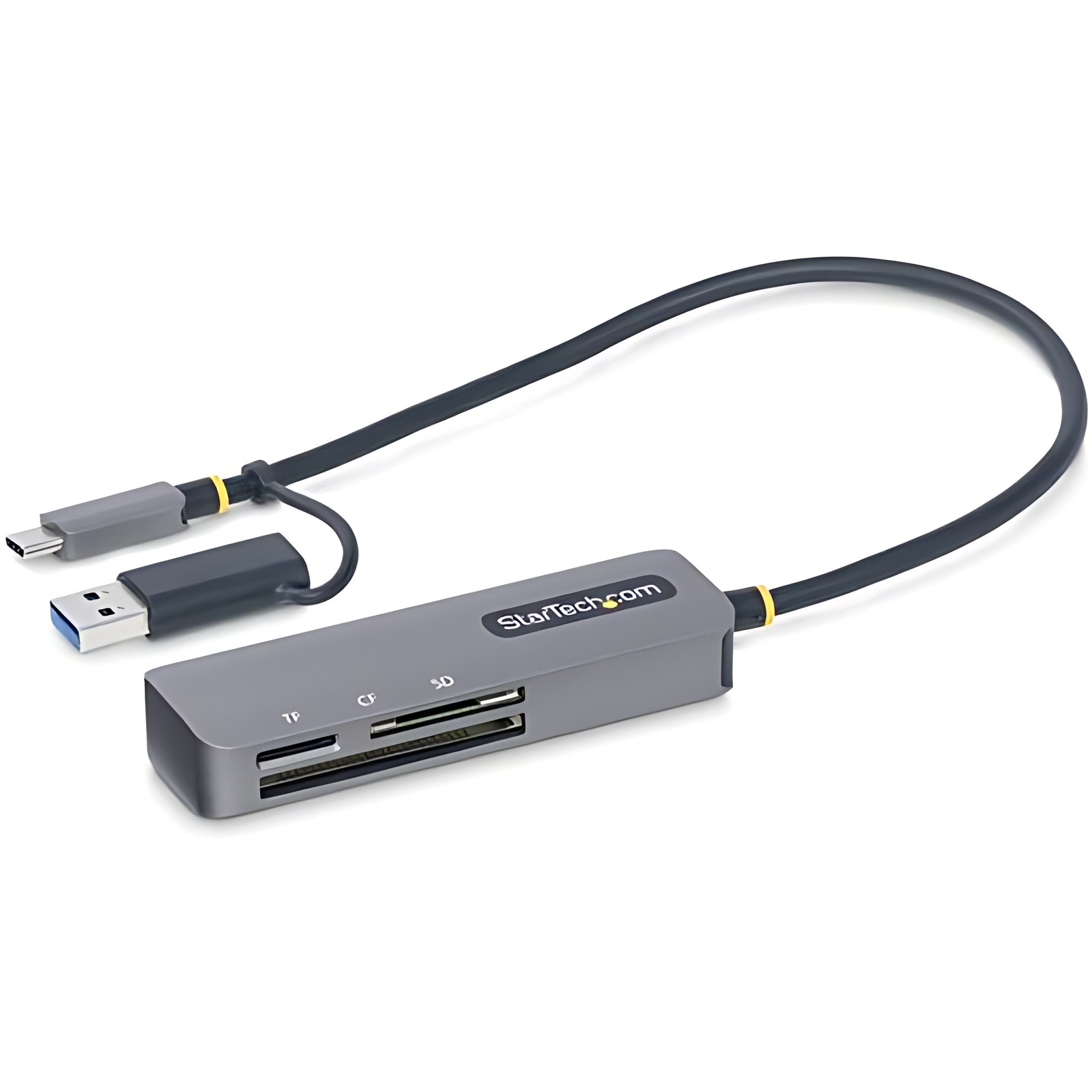 StarTech.com Lector USB 3.0 de Tarjetas de Memoria Flash SD CompactFlash y microSD - Grabador USB-C de Tarjetas de Memoria - USB Tipo C - 640MB/s - SD, microSD, CompactFlash, SDHC, microSDHC, SDXC, mi