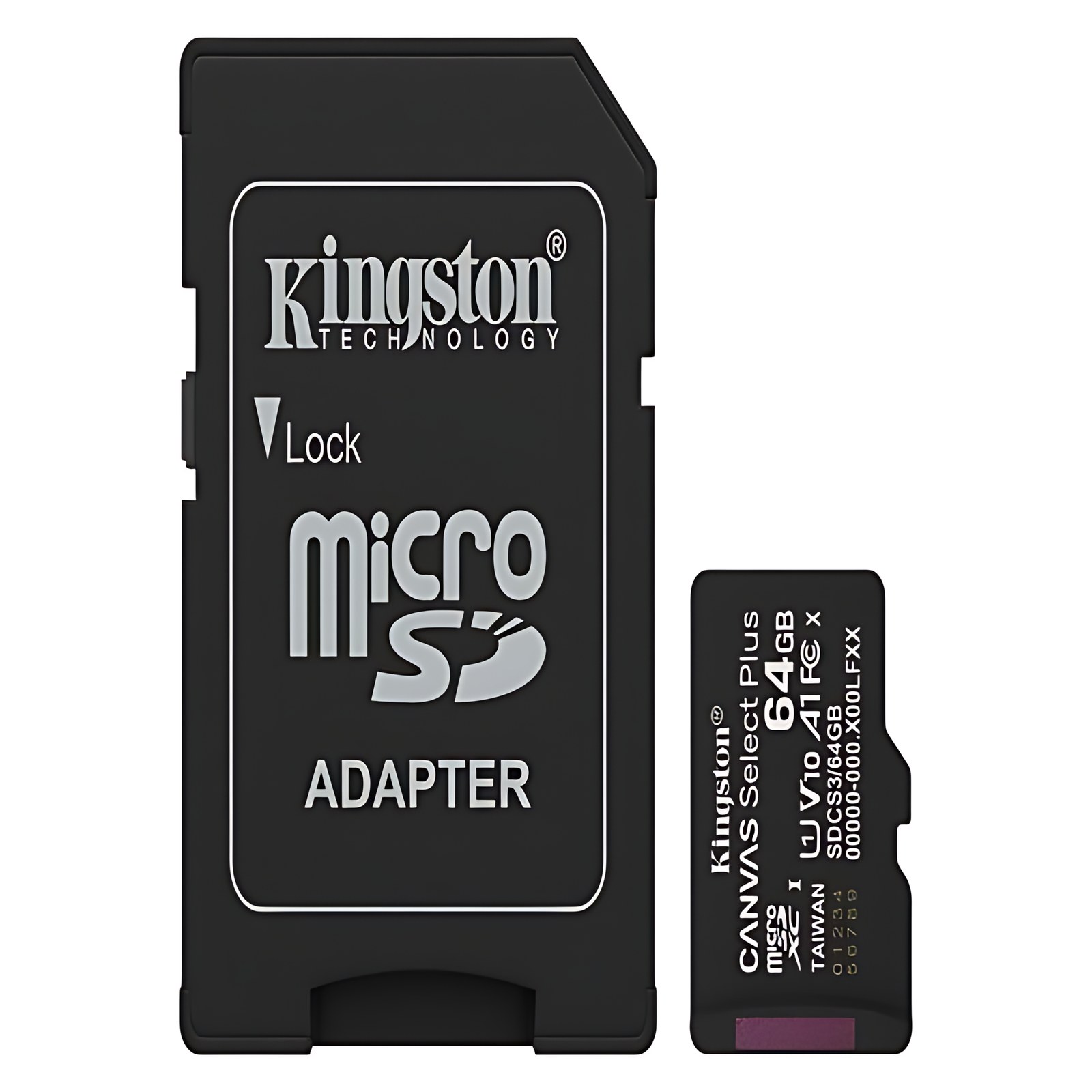 Kingston Tarjeta De Memoria Microsd, Canvas Select Plus Gen3, Capacidad: 64gb, Clase 10, Uhs-I, U1, V10, A1 Lectura: 100mb/S, Sku: Sdcs3/64gb