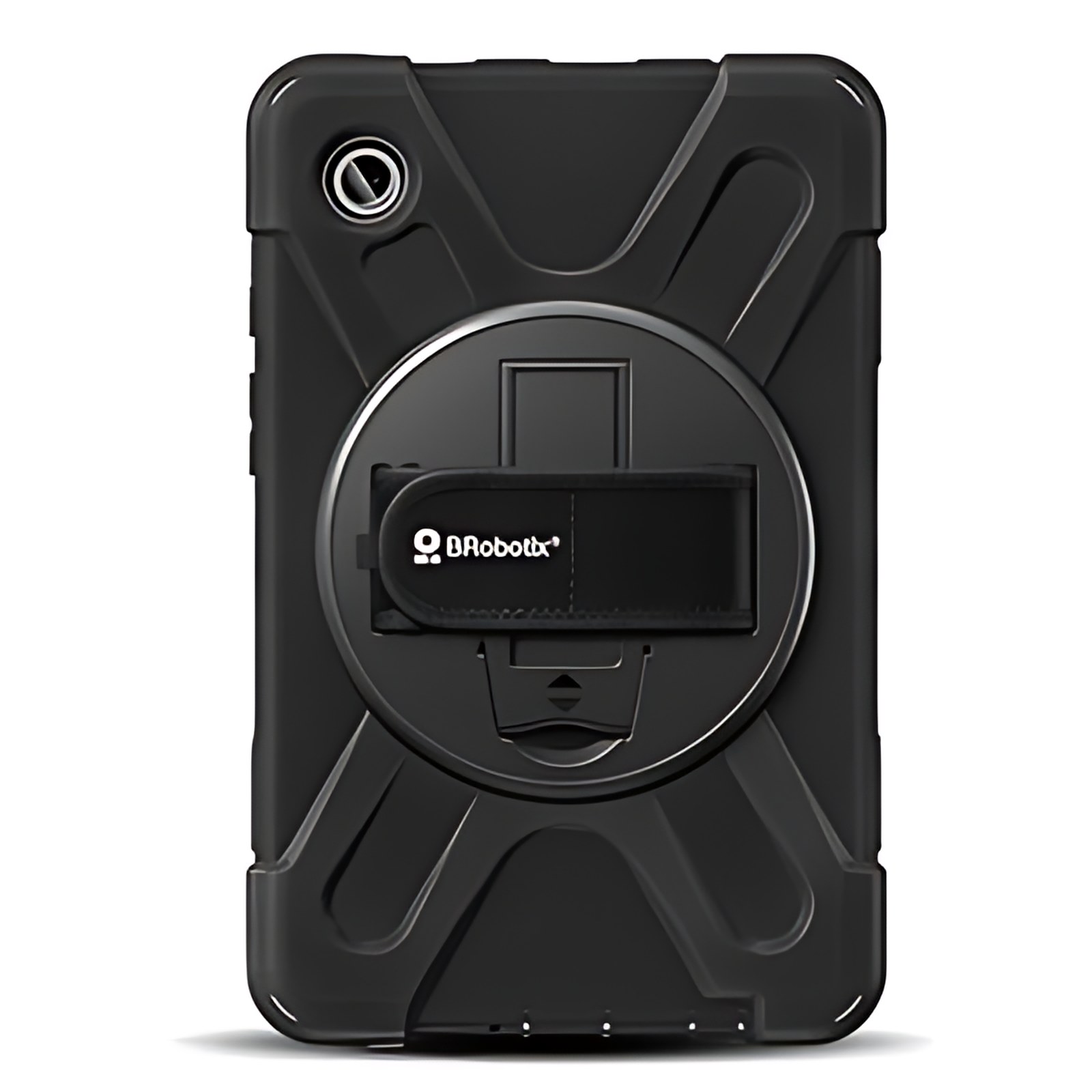 BRobotix FUNDA DE USO RUDO PARA TABLETA SAMSUNG® GALAXY TAB A9 DE 8.7" (SM-X110/X115/X117). INCLUYE: CORREA DE HOMBRO DESMONTABLE, CORREA DE MANO AJUSTABLE Y GIRATORIA, MICA PROTECTORA PARA PANTALLA,