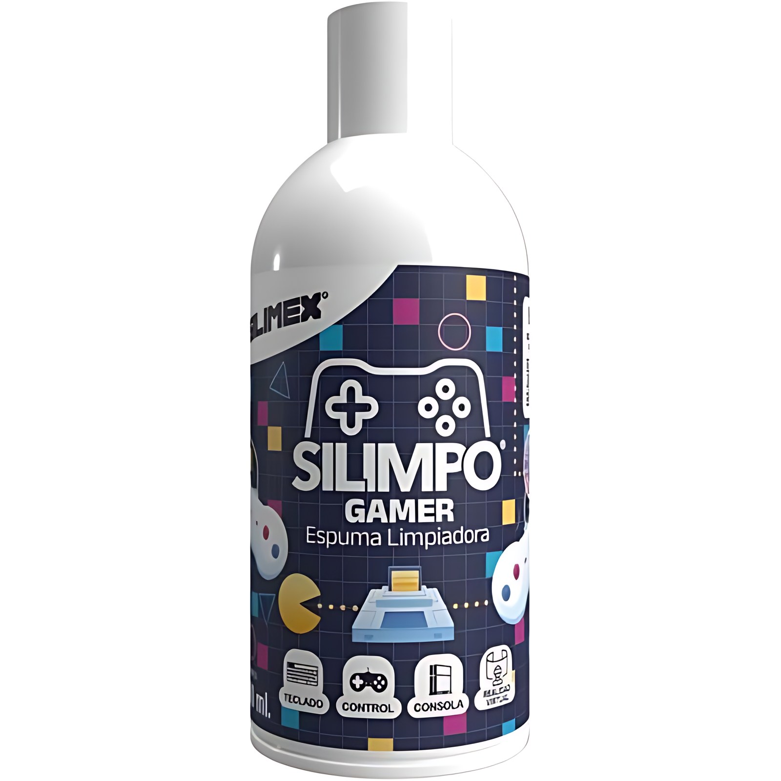 Silimex Silimpo Espuma De Limpieza Para Consoles, Teclado, Mando De Juego, Plástico, Electrónica, Accesorios Videojuegos – 300ml – Blanco