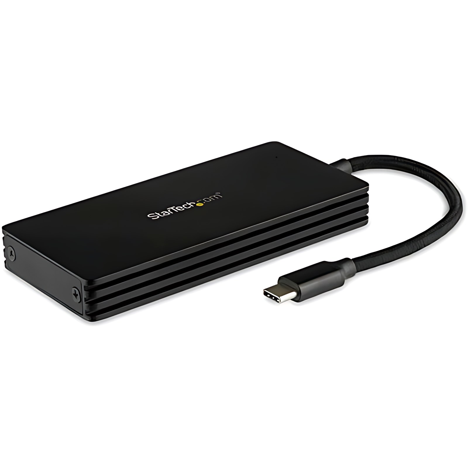 StarTech.com Gabinete Portátil SSD M.2 para Discos M.2 SATA - Adaptador M.2 SATA a USB 3.1 - Carcasa Protectora USB-C - (SM21BMU31CI3) - 1 x SSD admitido - 1 x Bahía Total - Aluminio