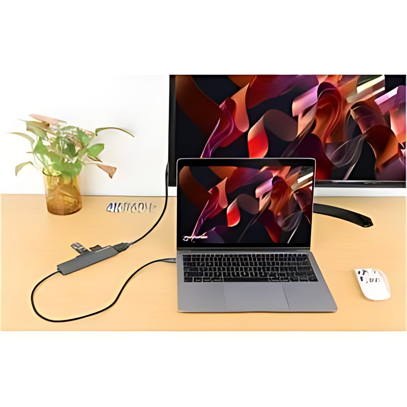 Docking Station USB-C 7 en 1 con HDMI 4K, USB 3.2 Gen 1 Tipo-C Macho a HDMI (4K@60Hz), dos puertos USB-A (5 Gbps), USB-C Power Delivery (100 W), USB-C Data (5 Gbps) y lector de tarjetas SD/microSD, al