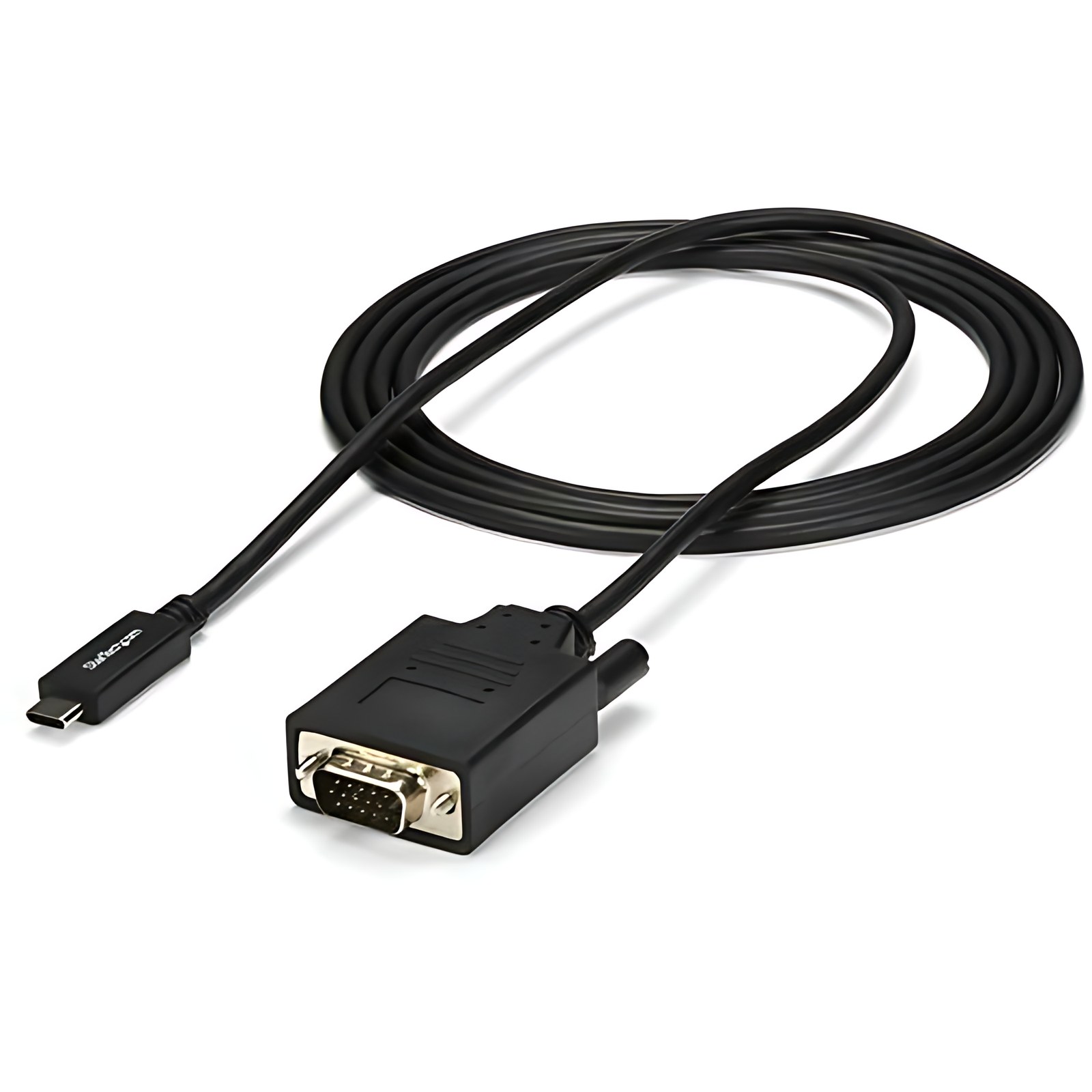 Startech.com Cable De 2m Usb C A Vga – Cable Adaptador Activo De Video De 1920×1200/1080p Usb Tipo C A Vga – Modo Dp Alt Hbr2 – Cable For Proyector, Monitor, Workstation, Dispositivo De Vídeo, Chromebook, Macbook, Tv, Macbook Air, Macbook Pro, Ipad Pro – Extremo Prinicpal: 1 X 15-Pines Hd-15 – Macho – Admite Hasta1920 X 1200 – Negro