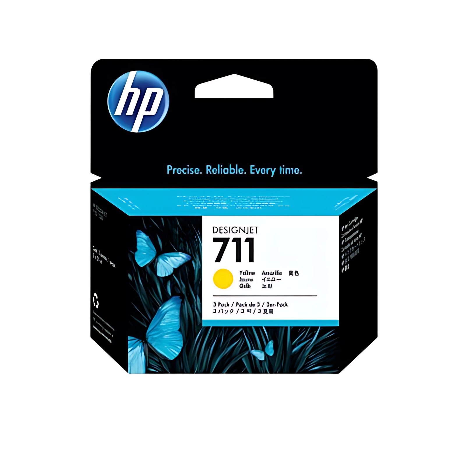 Pack De Ahorro De 3 Cartuchos De Tinta Designjet Hp 711 De 29 Ml Amarillo