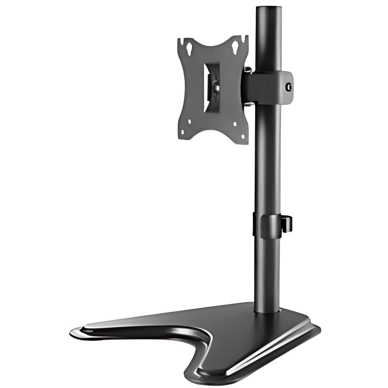 Soporte De Escritorio Para Monitor Soporta Un Monitor Lcd De 17″ A 27″ Con Un Peso De Hasta 7kg, Cuenta Con Inclinación De +/- 10 °, Giro De +/- 45 °, Rotación De +/- 45 °, Altura Ajustable, Negro