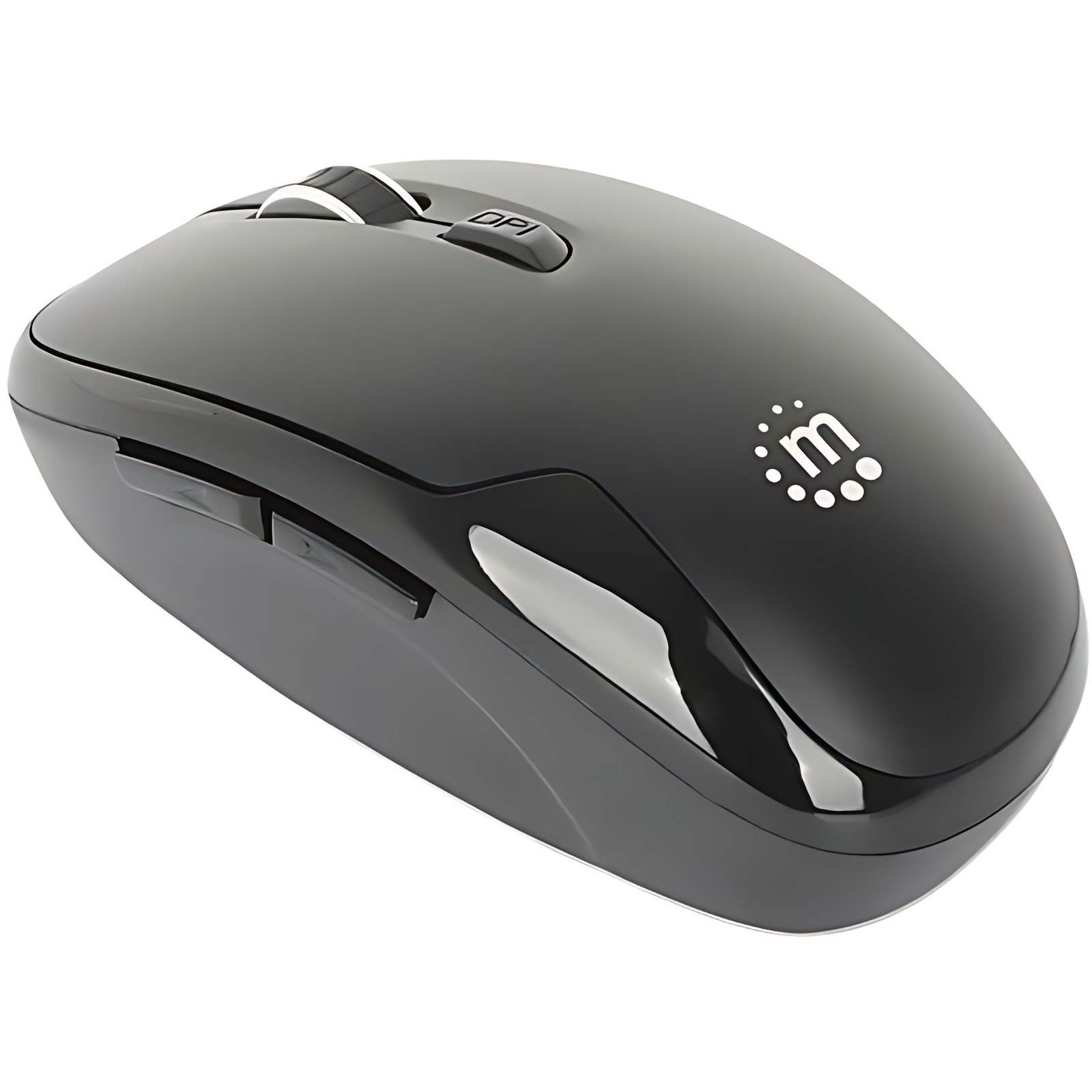 Mouse Manhattan Mw6185 Tama?o Completo – Radiofrecuencia – Usb Tipo A – óptico – 6 Botón(es) – Negro – Inalámbrico – 10m – 2.40ghz – 1600 Dpi – Rueda De Desplazamiento – Diestro – 1 X Aa Battery Supported