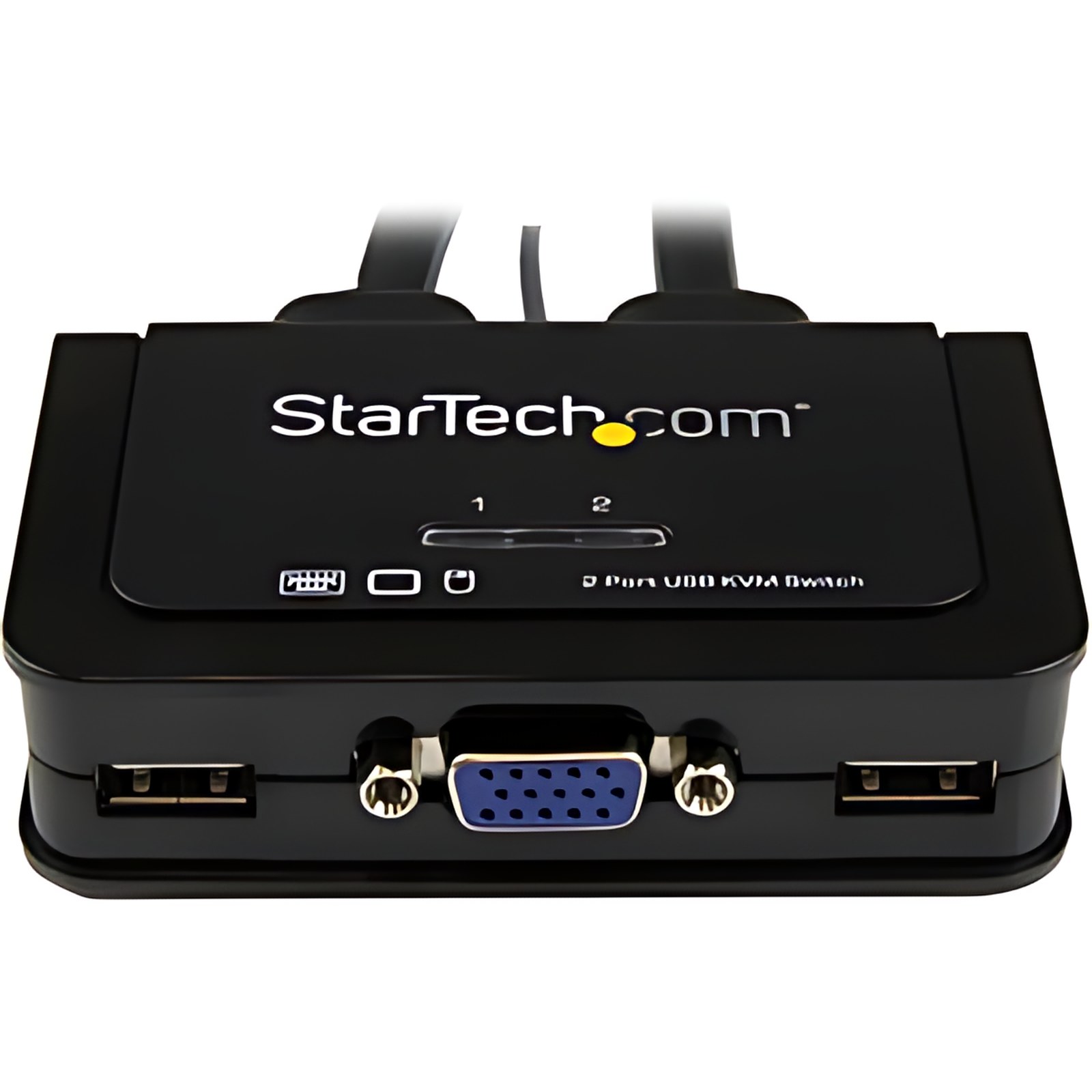 StarTech.com Startech.com Switch Conmutador Kvm De Cable Con 2 Puertos Vga Usb Alimentado Por Usb Con Interruptor Remoto - 2 Computador(es) - 1 Usuarios Locales - 2048 X 1536 - 2 X Usb - 1 X Vga