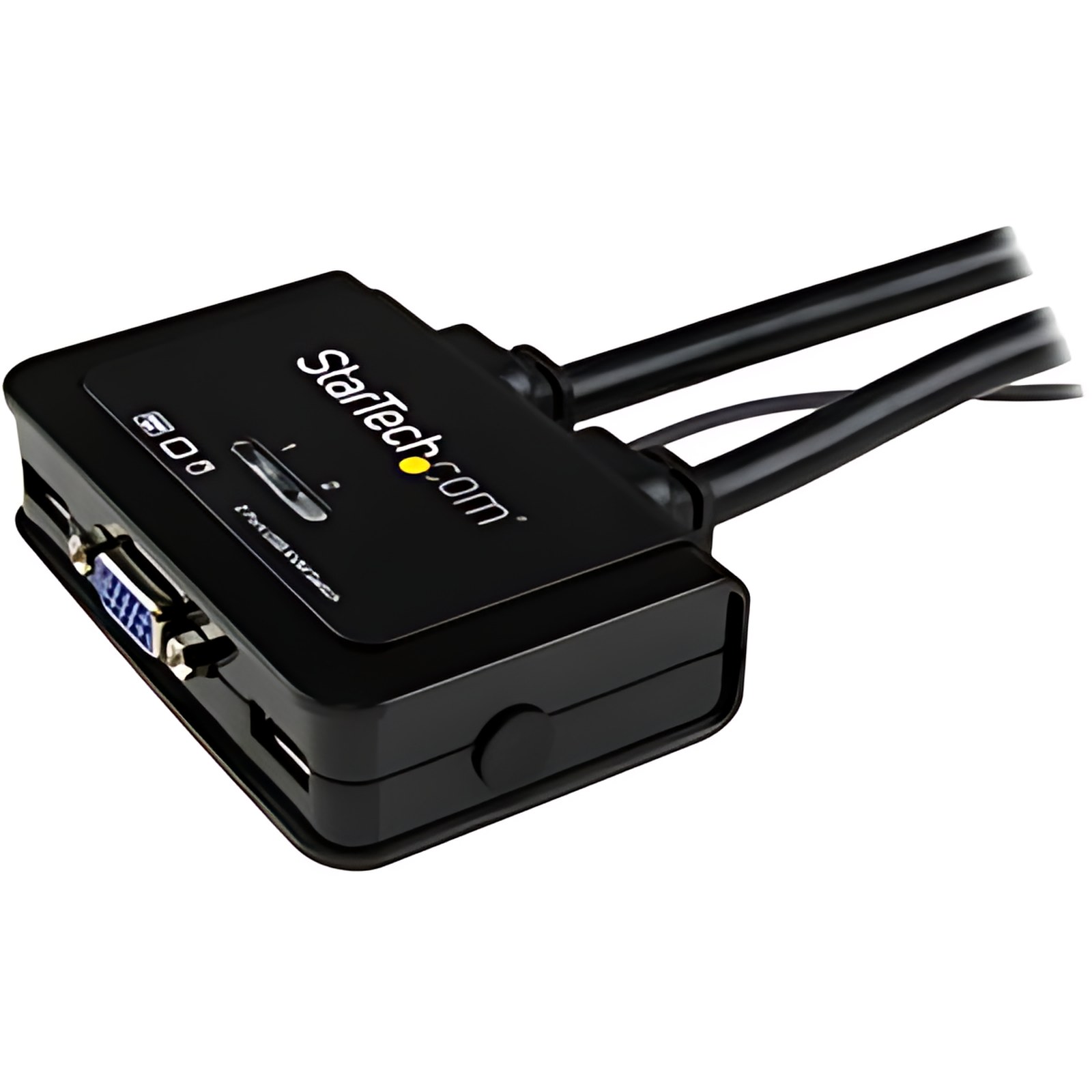 StarTech.com Switch Conmutador KVM de Cable con 2 Puertos VGA USB Alimentado por USB con Interruptor Remoto - 2 Computador(es) - 1 Usuarios locales - 2048 x 1536 - 2 x USB - 1 x VGA