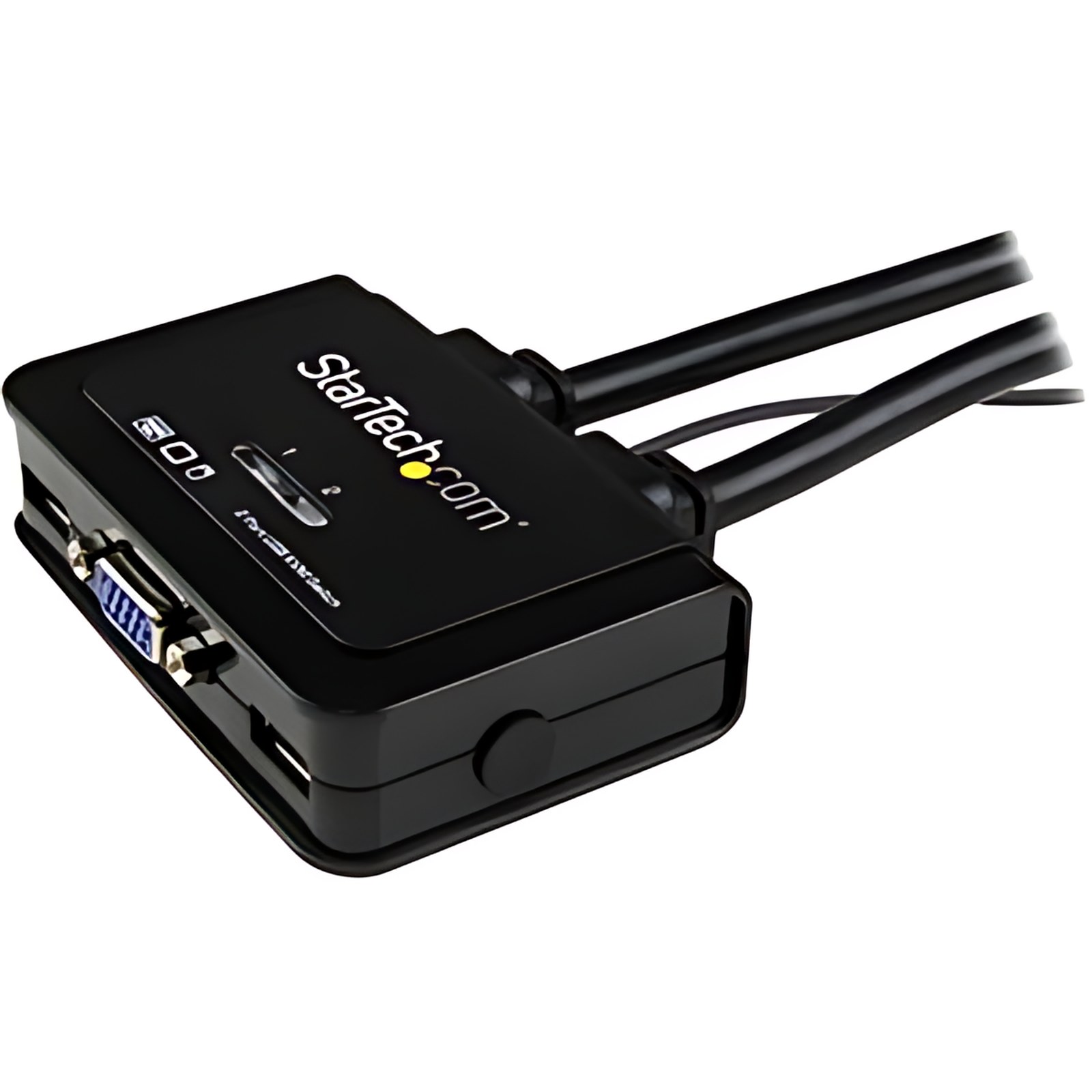 StarTech.com Switch Conmutador KVM de Cable con 2 Puertos VGA USB Alimentado por USB con Interruptor Remoto - 2 Computador(es) - 1 Usuarios locales - 2048 x 1536 - 2 x USB - 1 x VGA