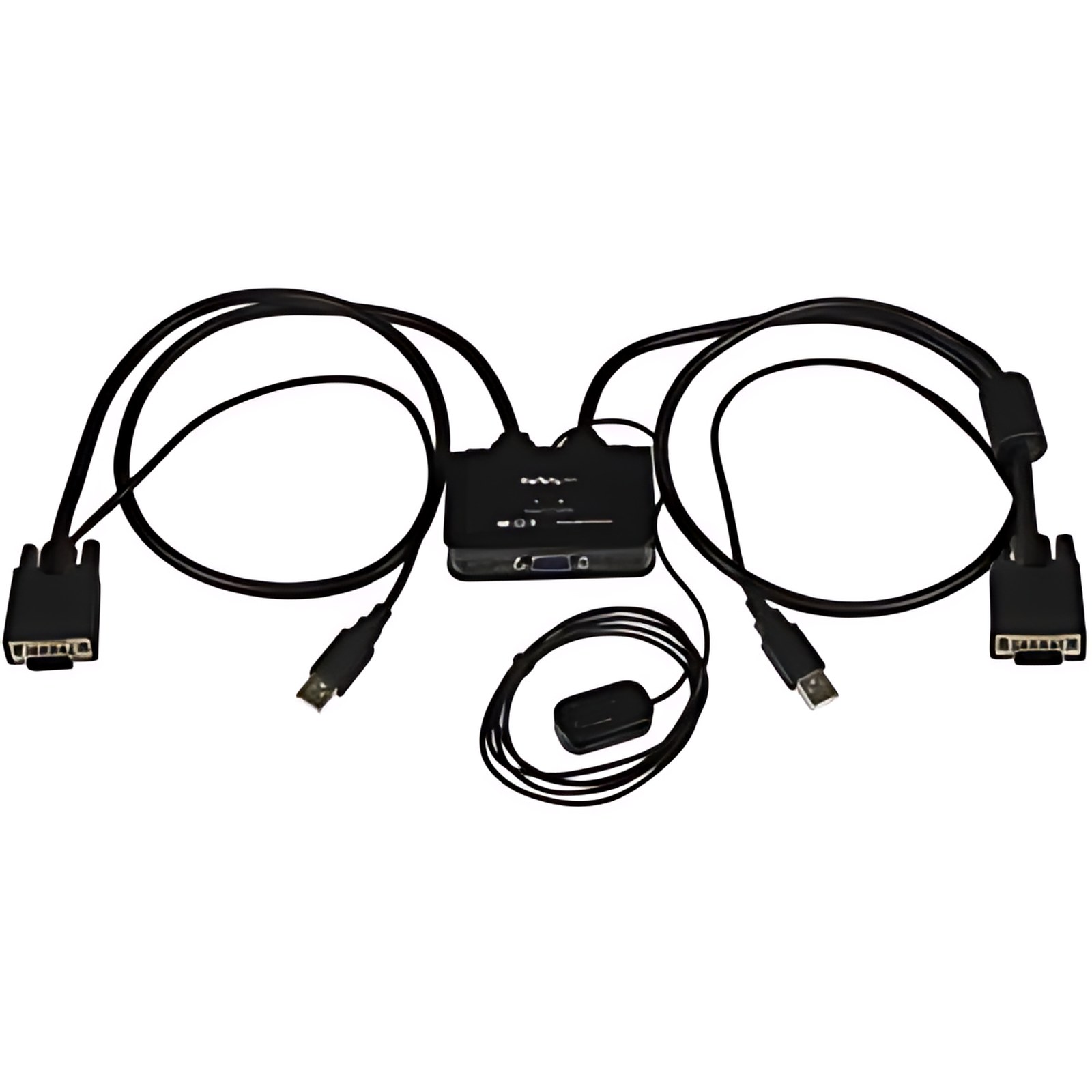 StarTech.com Switch Conmutador KVM de Cable con 2 Puertos VGA USB Alimentado por USB con Interruptor Remoto - 2 Computador(es) - 1 Usuarios locales - 2048 x 1536 - 2 x USB - 1 x VGA