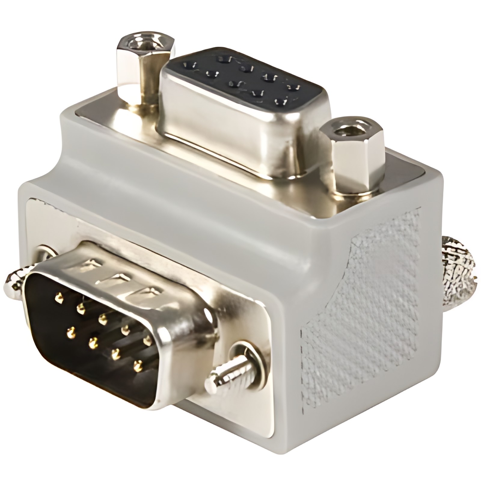 Startech.com Adaptador Convertidor De Cable Db9 Serial Acodado A La Derecha En ángulo Tipo 2 Macho A Hembra – Gris