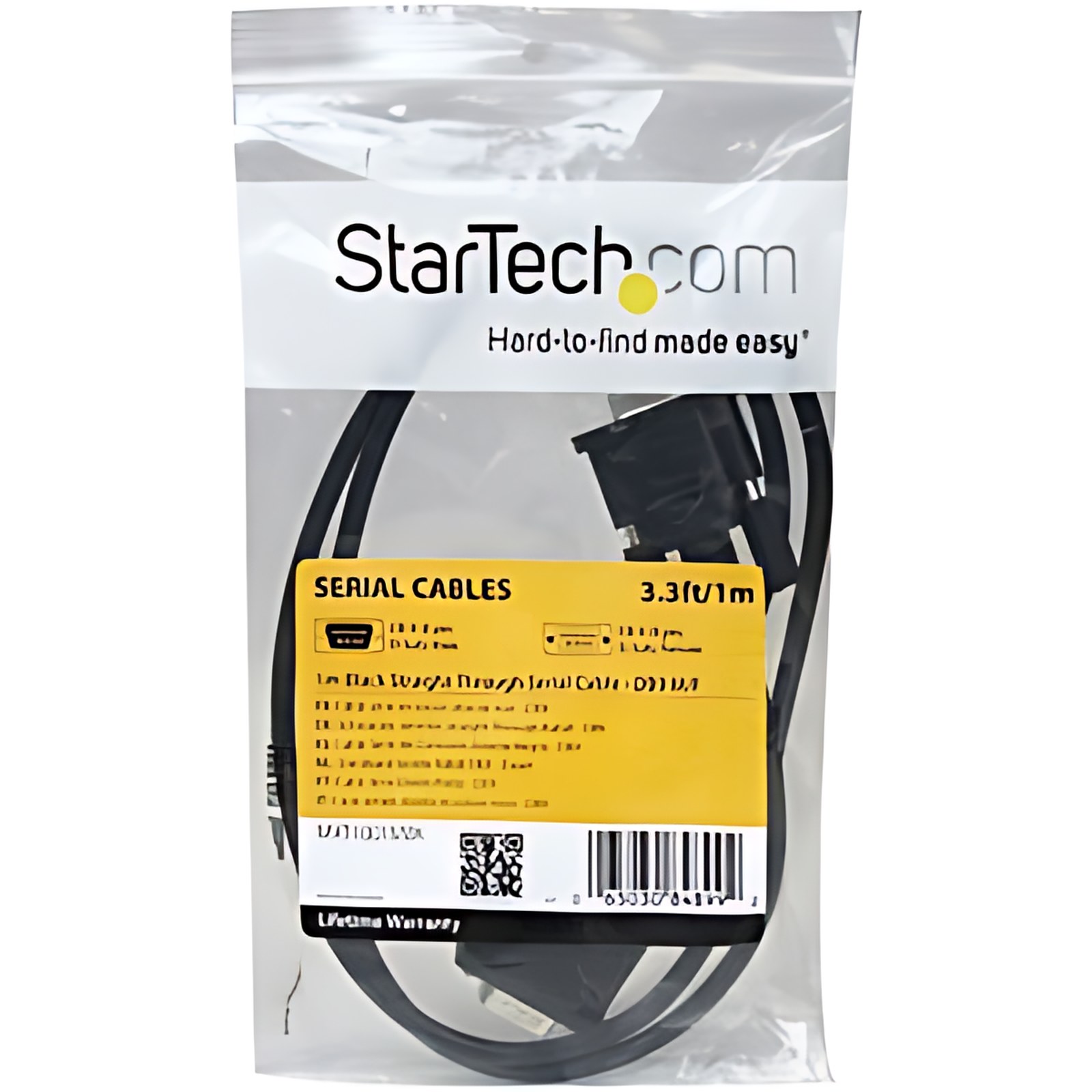 Startech.com Cable 1m Extensión Directo Straight Through Serial Rs232 Video Ega Db9 Macho A Hembra – Negro – Cable For Dispositivo Periférico – Cable De Extensión – Apantallado – Níquel Conector Chapado – 28 Awg – Negro