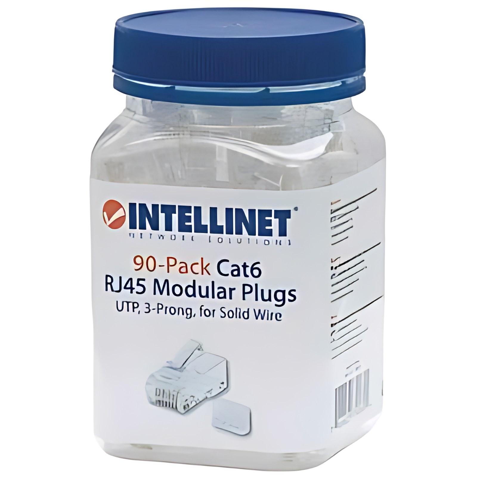 Intellinet PLUG RJ45 CAT 6 UTP SOLIDO 90 PZAS - Intellinet PLUG RJ45 CAT 6 UTP SOLIDO 90 PZAS