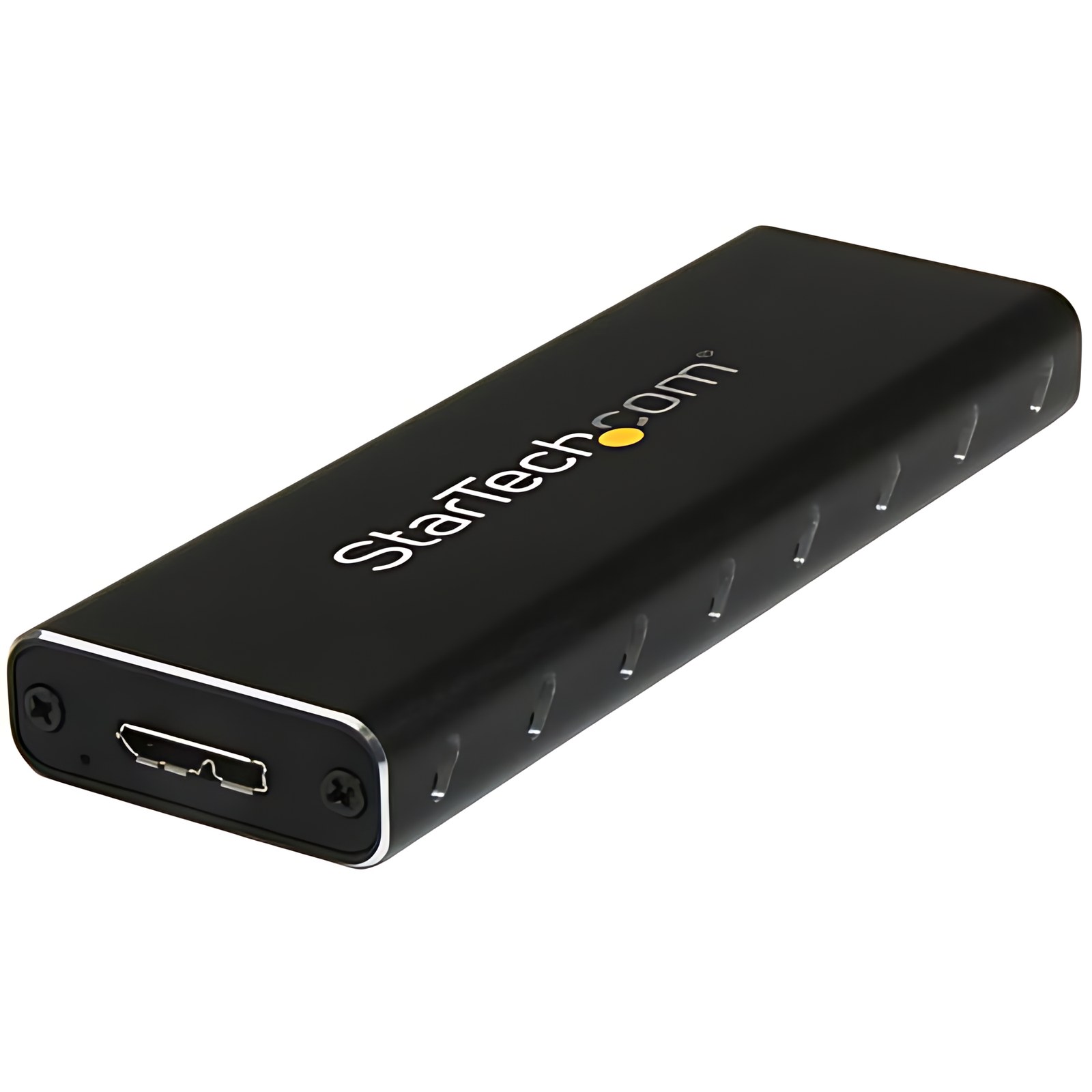 StarTech.com Gabinete USB 3.0 (5Gbps) a SSD M.2 de Aluminio con UASP - Negro - SATA NGFF M.2 con B Key y B+M Key - No Compatible NVMe/AHCI - 1 x SSD admitido - 1 x Bahía Total - Aluminio