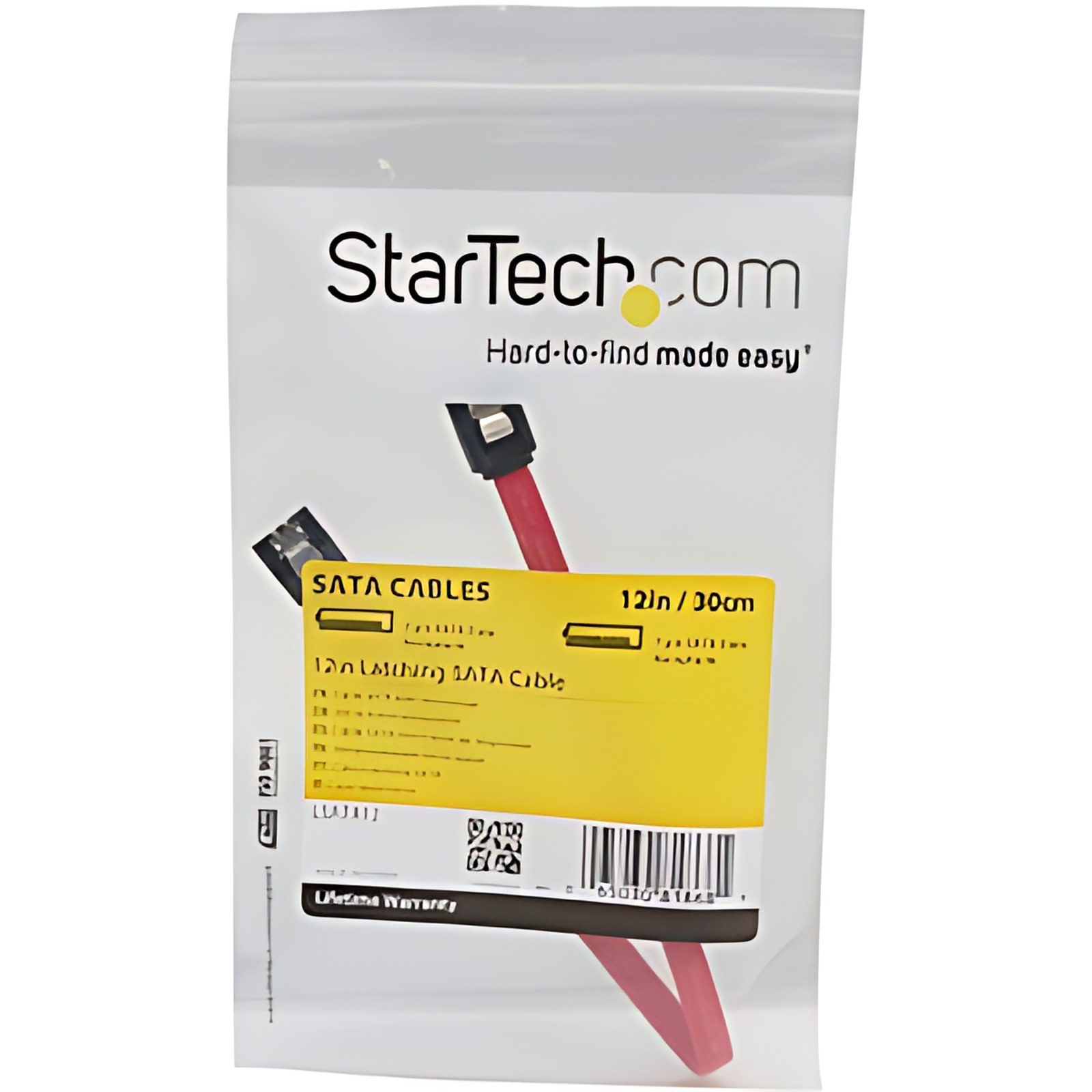 StarTech.com Cable de 30cm SATA con Cierre de Seguridad - Cable for Disco Duro - 6Gbit/s - Rojo