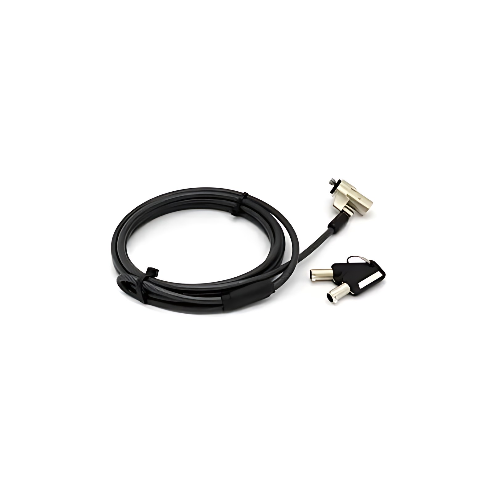 Brobotix Candado De Seguridad Para Laptop, Portátil Tipo Wedge (n17®, Noble Slot) De Llave, 1.8 Metros, Cable De Acero De 4mm De Diámetro, Color Humo