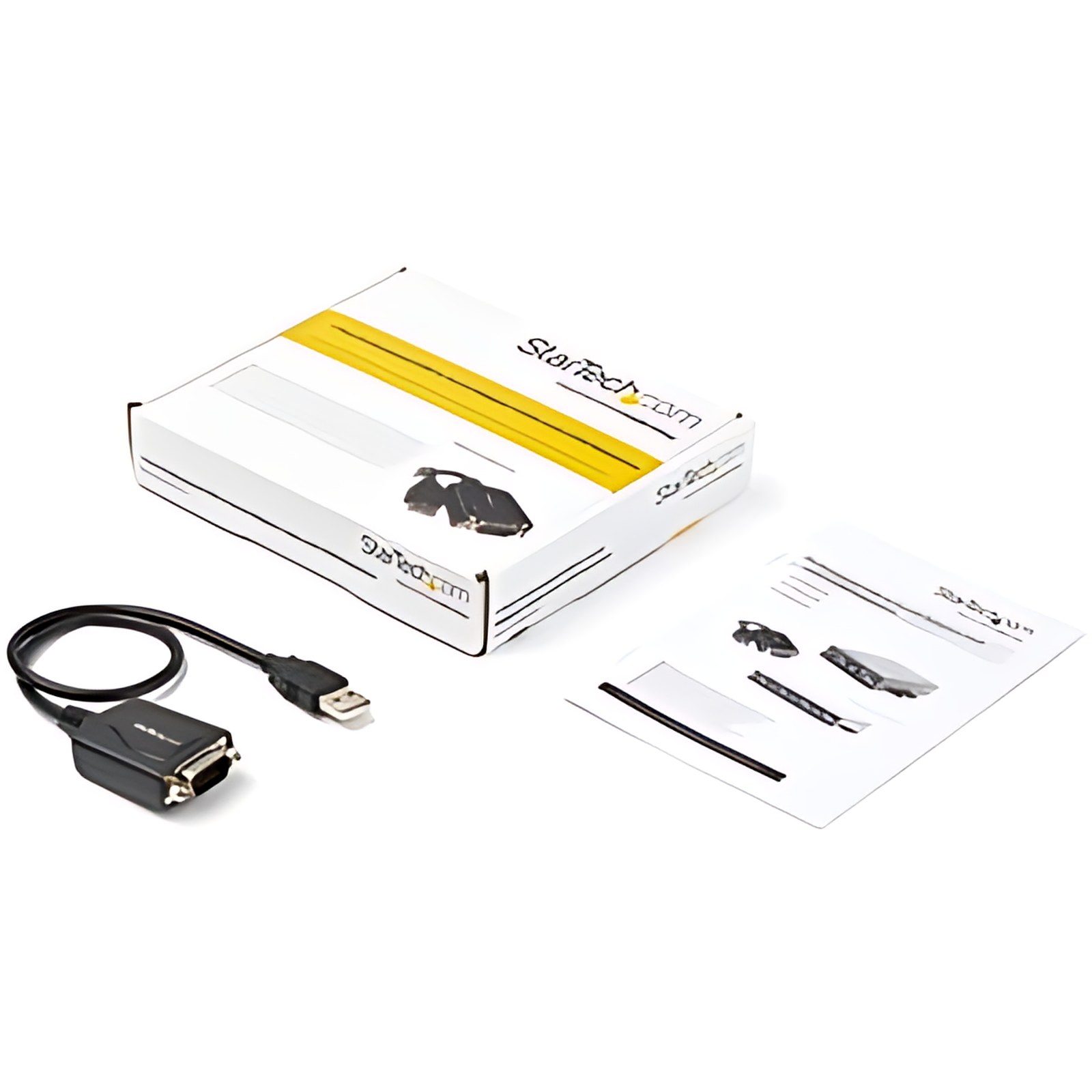 Startech.com Cable Profesional De 0.3m Usb A Puerto Serie Serial Rs232 Db9 Con Retención Del Puerto Com – 1 X Usb 2.0 Tipo A – Macho – Negro