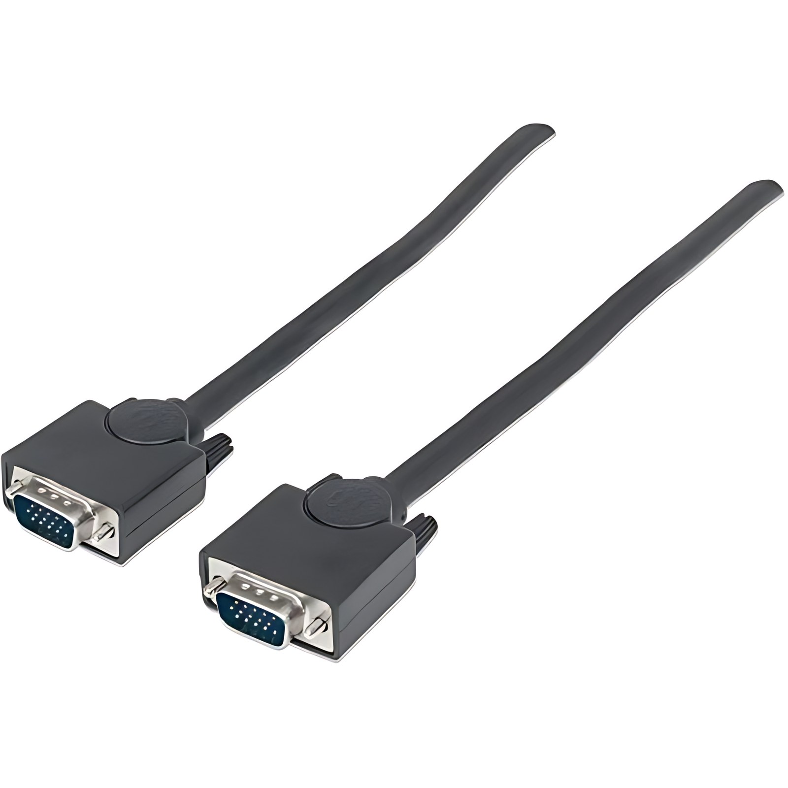 Manhattan Cable Para Monitor Svga – Cable For Monitor, Dispositivo De Vídeo, Computadora De Escritorio, Conmutador Kvm, Bifurcador – Extremo Prinicpal: 1 X 15-Pines Hd-15 – Macho – Extremo Secundario: 1 X 15-Pines Hd-15 – Macho – Cable Divisor – Apantallado – Níquel Conector Chapado – 28 Awg – Negro