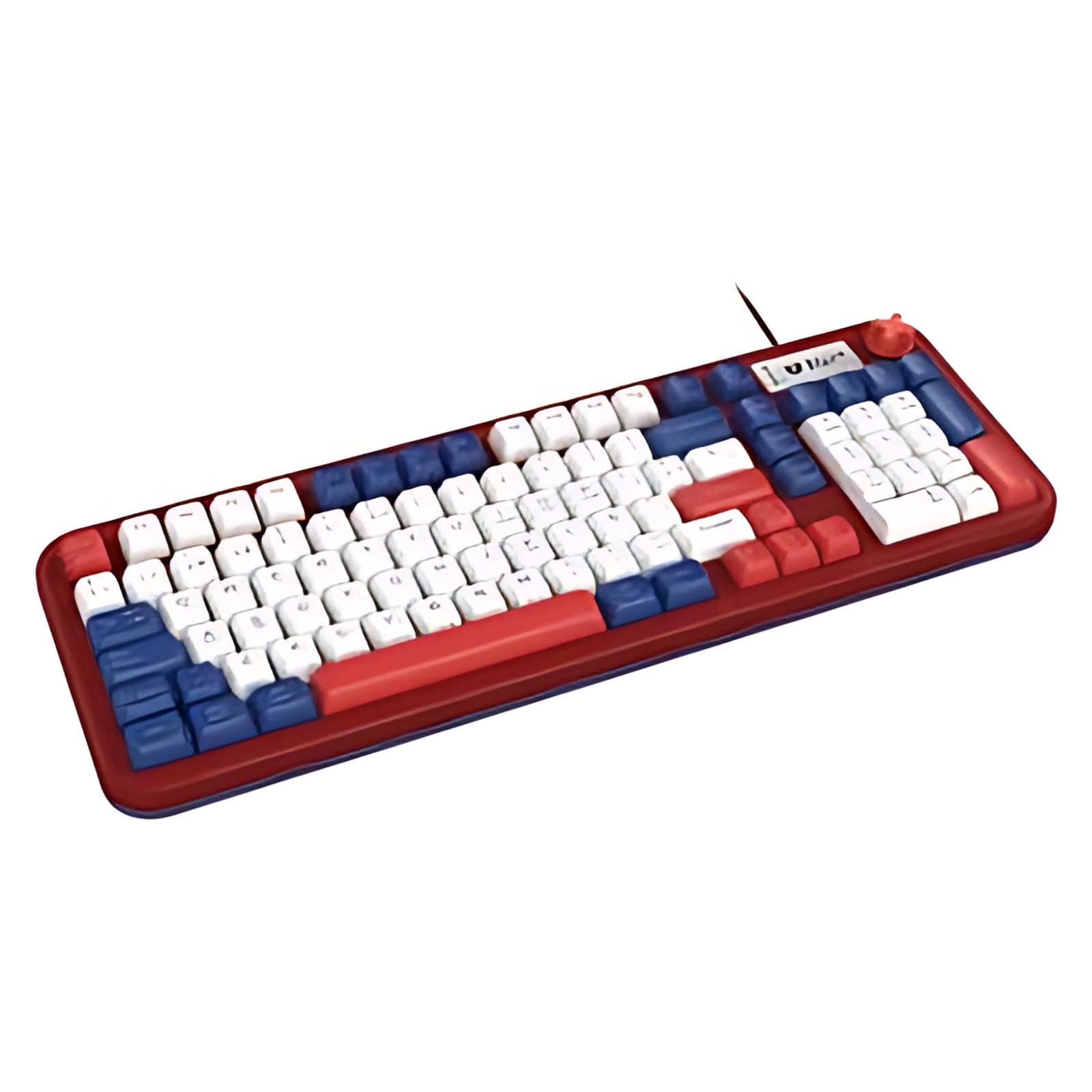 Teclado Gamer Alambrico Warstrike Gunda Kg500g / Membrana 96% / 98 Teclas + Perilla / Usb-C / Rgb / Anti-Ghosting / Legend Series / Rojo