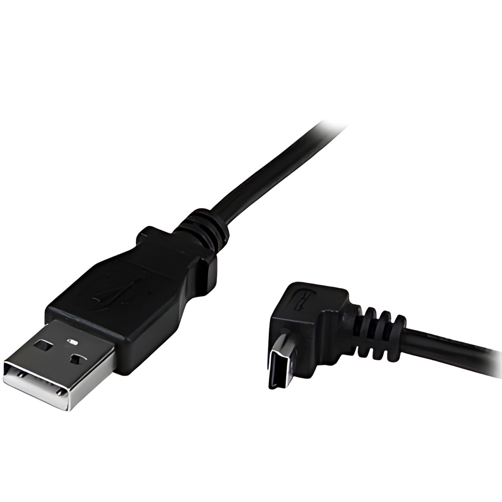 Startech.com Cable Adaptador 2m Usb A Macho A Mini Usb B Macho Acodado En ángulo Hacia Abajo – Cable For Cámara Digital, Disco Duro, Teléfono Móvil, Receptor Gps, Cámara Digital, Smartphone, Mac, Pc – 480mbit/S – Apantallado – 28 Awg – Negro