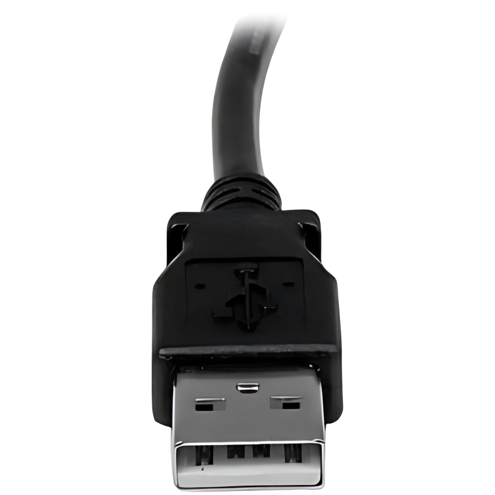 Startech.com Cable Adaptador Usb 3m Para Impresora Acodado – 1x Usb A Macho – 1x Usb B Macho En ángulo Derecho – Cable For Escáner, Impresora, Disco Duro – 480mbit/S – Apantallado – 24/28 Awg – Negro