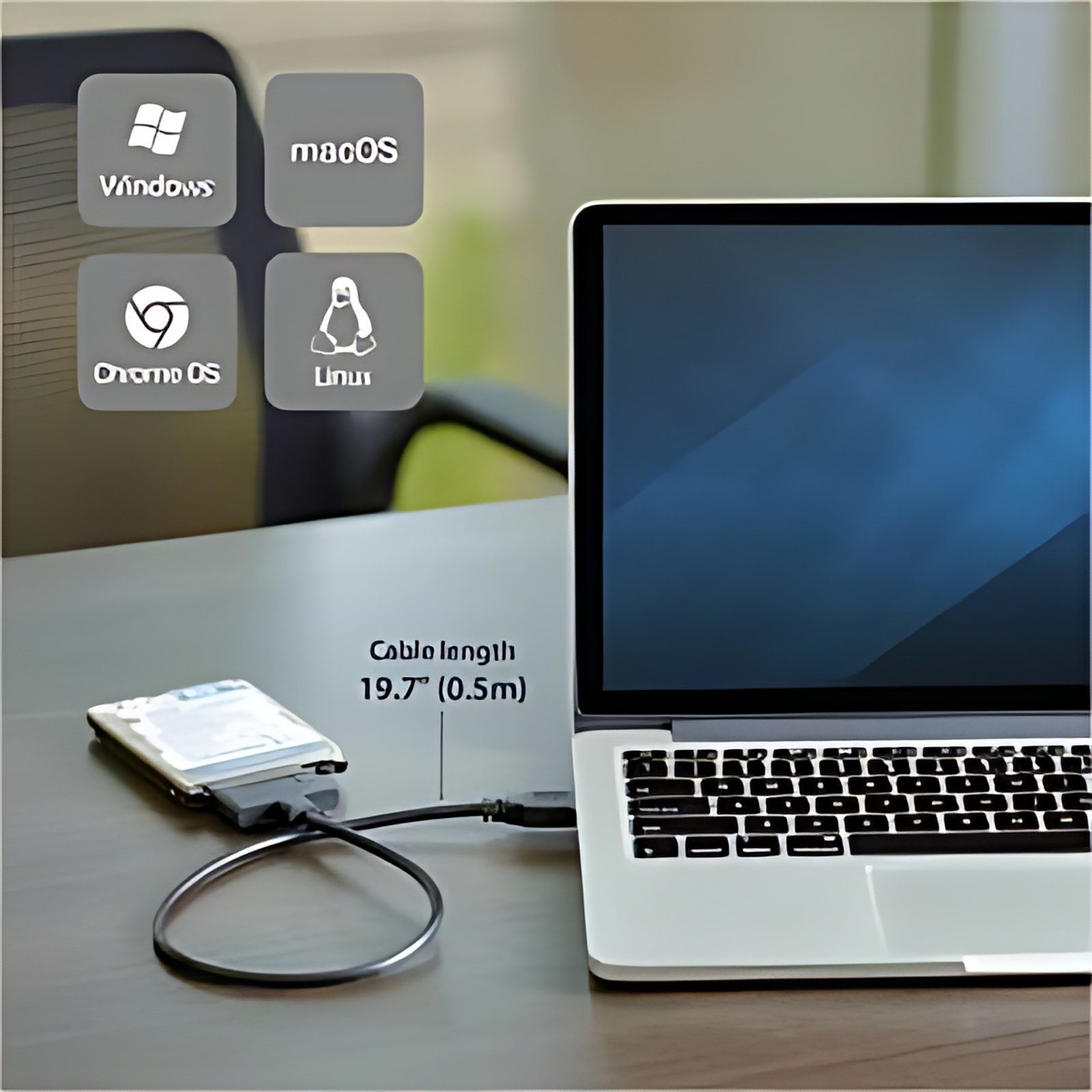 StarTech.com Cable Adaptador USB 3.0 con UASP a SATA III para Disco Duro de 2.5" - Convertidor para HDD SSD - Negro