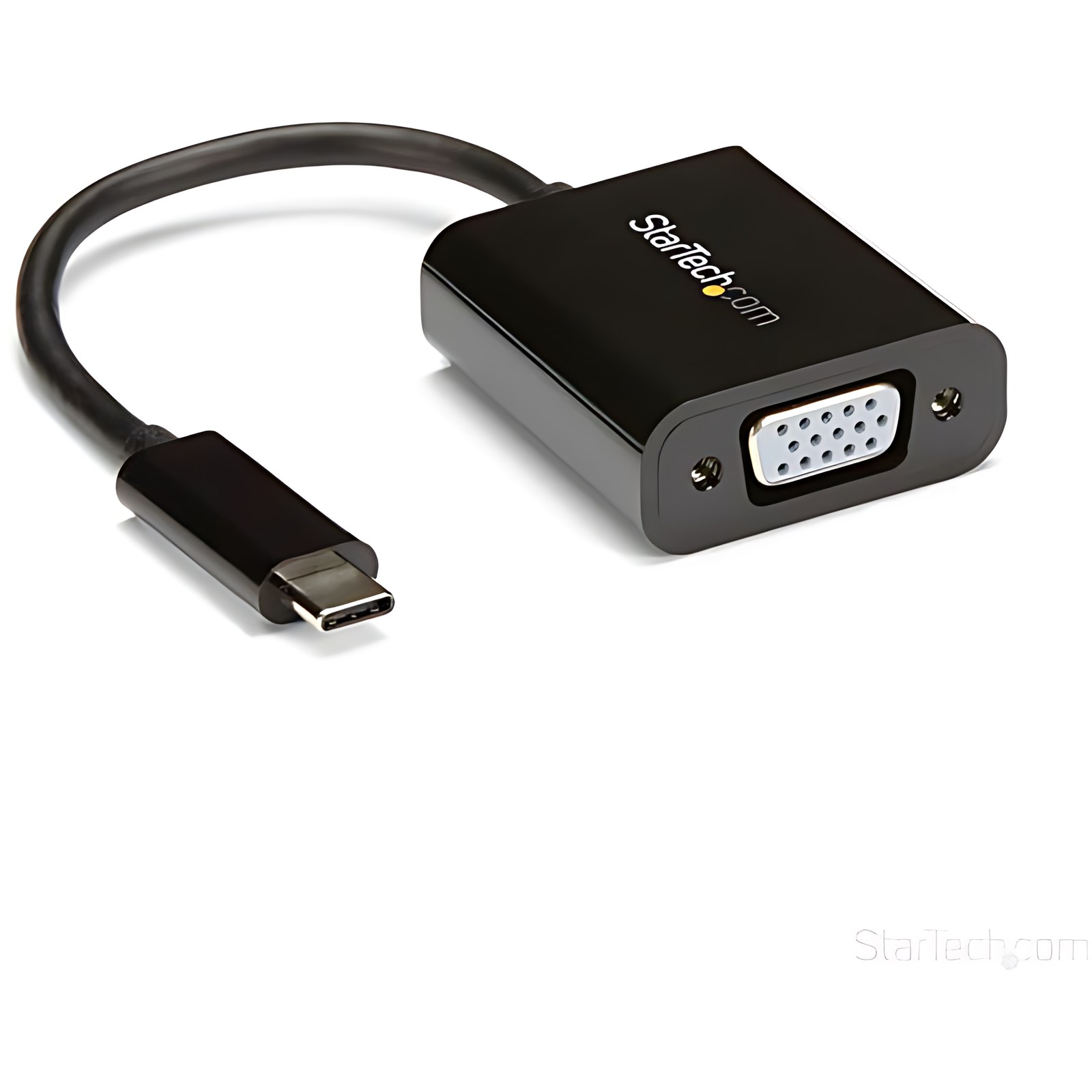 Startech.com Adaptador Usb C A Vga – Negro – 1080p – Convertidor De Video Para Macbook Pro – Dongle De Pantalla Usb Tipo C A Vga – Negro
