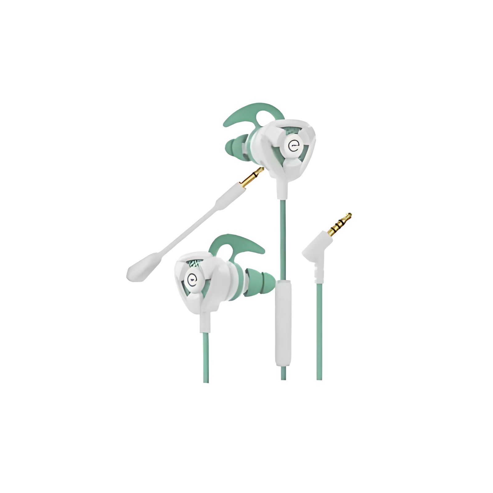 Auricular Perfect Choice Easy Line Cableado Auricular Estéreo - Blanco, Verde - Binaural - Intrauditivo - 32Ohm - 20Hz a 20kHz - 120cm Cable - Uni Direccional Micrófono - Mini-phone (3.5mm)