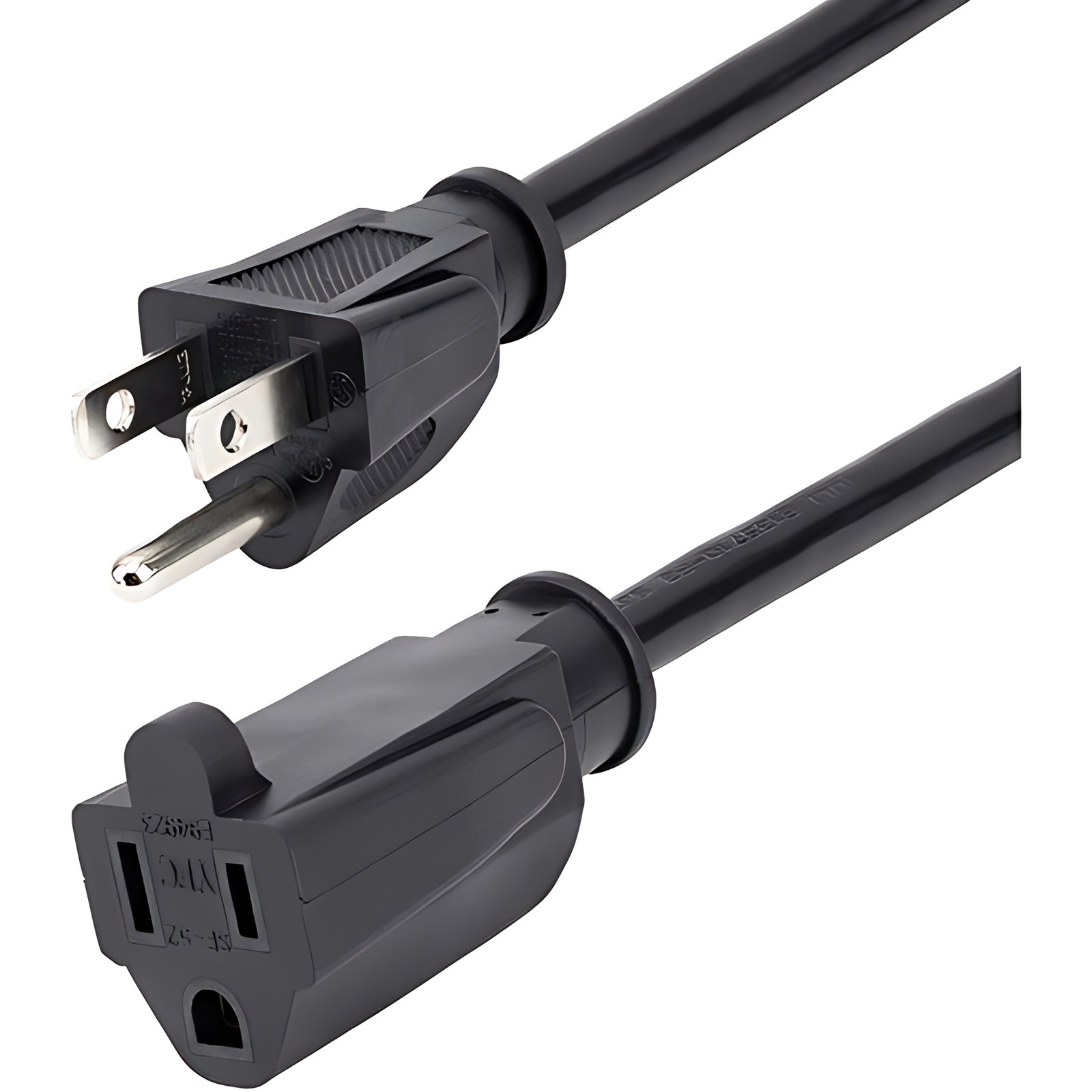 StarTech.com Cable de 1m de Extensión de Alimentación,NEMA 5-15R a NEMA 5-15P, 13A 125V, 16AWG, Cable de Extensión de Corriente - Para Computador, Impresora, Escáner, Monitor, Reglata de conexión, Pro