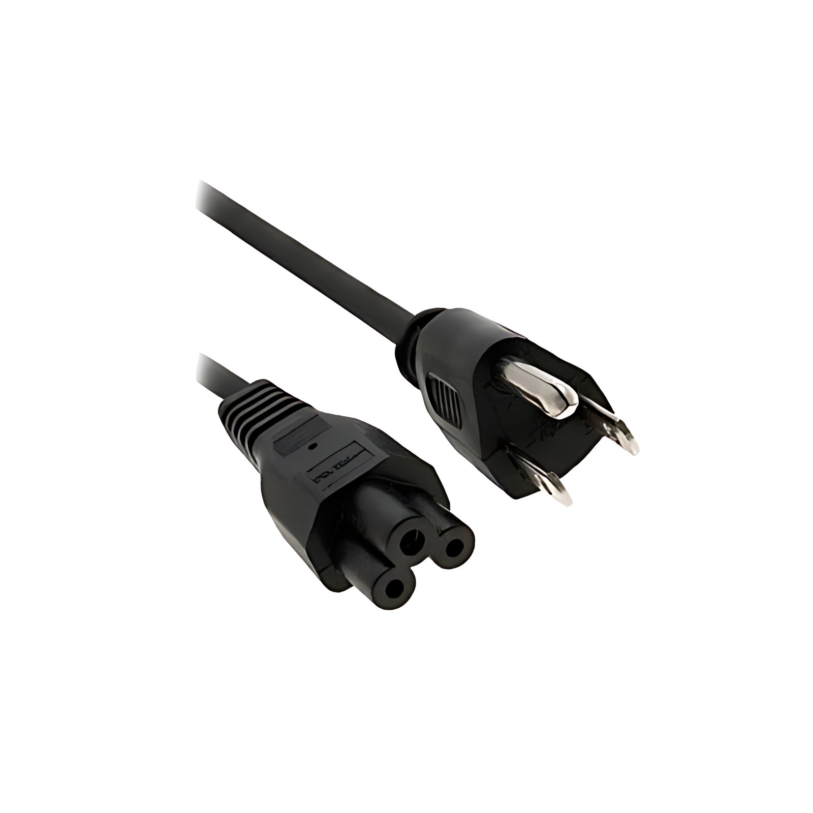 Brobotix Cable De Corriente Para Laptop (tipo Trébol), 1.8 Metros – Cable De Alimentación Triple Para Cargador Laptop Interlock