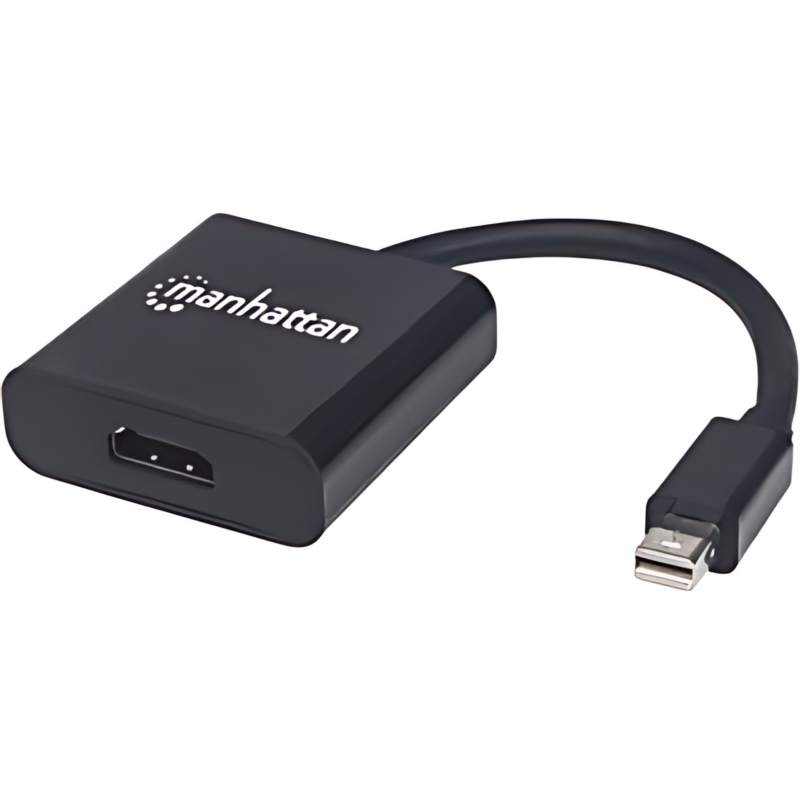 Manhattan Adaptador Displayport Mini M A Hdmi H 4k@60hz – Cable For Dispositivo De Audio/Vídeo, Monitor, Proyector, Tarjeta Gráfica – 2.7gbit/S – Admite Hasta3840 X 2160 – Apantallado – Níquel Conector Chapado – Níquel Contacto Chapado – 32 Awg – Negro