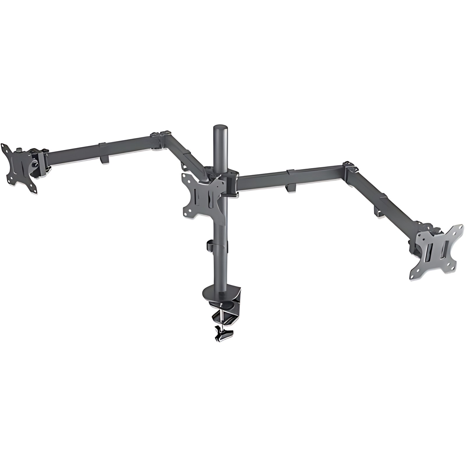 Manhattan Soporte Monitor P/3 Monitor 13 A 27″ Escritorio – Altura Ajustable – 3 Pantalla(s) Admitidas – 33cm A 68.6cm (27″) Para Pantalla Plana – 21kg Capacidad De Carga – 75 X 75, 100 X 100 – Compatible Con Montura Vesa – Acero, Metal Fundido