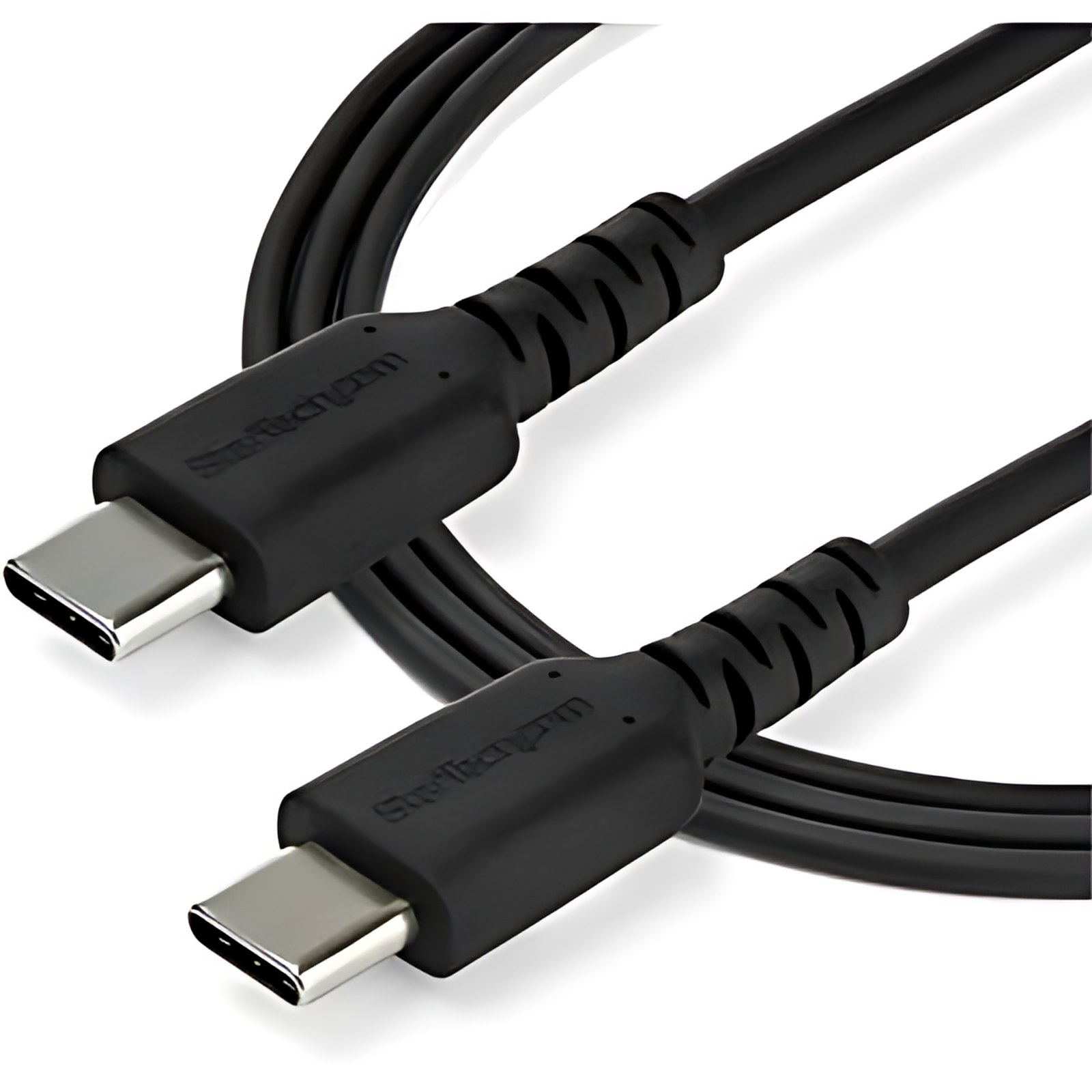 StarTech.com Cable de 2m de Carga USB C - de Carga Rápida USB 2.0 Tipo C a USB C Revestimiento TPE de Fibra de Aramida M/M 60W Negro - Cable for Dispositivo móvil - 480Mbit/s - Apantallado - Níquel Co