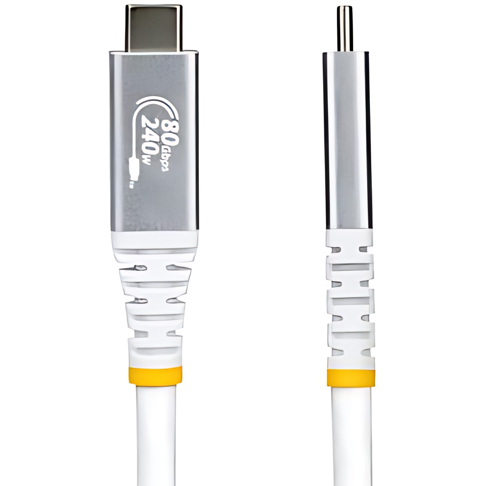 Startech.com Cable Usb4 1m – Cable Usb-C Certificado Usb-If – 80gbps – 240w – 8k120/4k240 – Dp 2.1 – Compatible Con Thunderbolt – Blanco – Cable For Portátil, Dispositivo Usb, Base De Conexión, Cargador De Pared, Macbook, Macbook Pro, Pantalla, Dock, Monitor, Workstation – 80gbit/S – Admite Hasta7680 X 4320 – Apantallado – Níquel Conector Chapado – Blanco